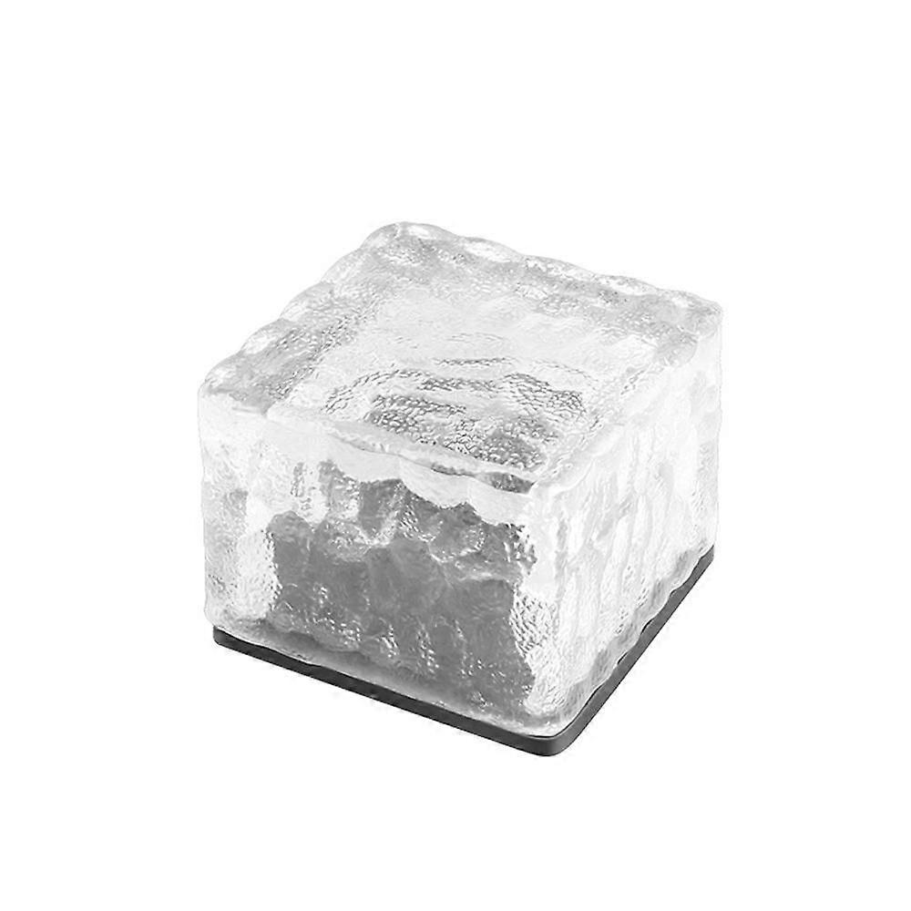 Luci solari per piastrelle da pavimento, 2 pezzi di piccole luci interrate (bianche)