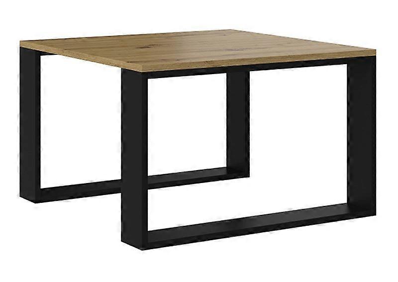 Modern Mini Table 67x67x40 Cm Artisan Oak/black
