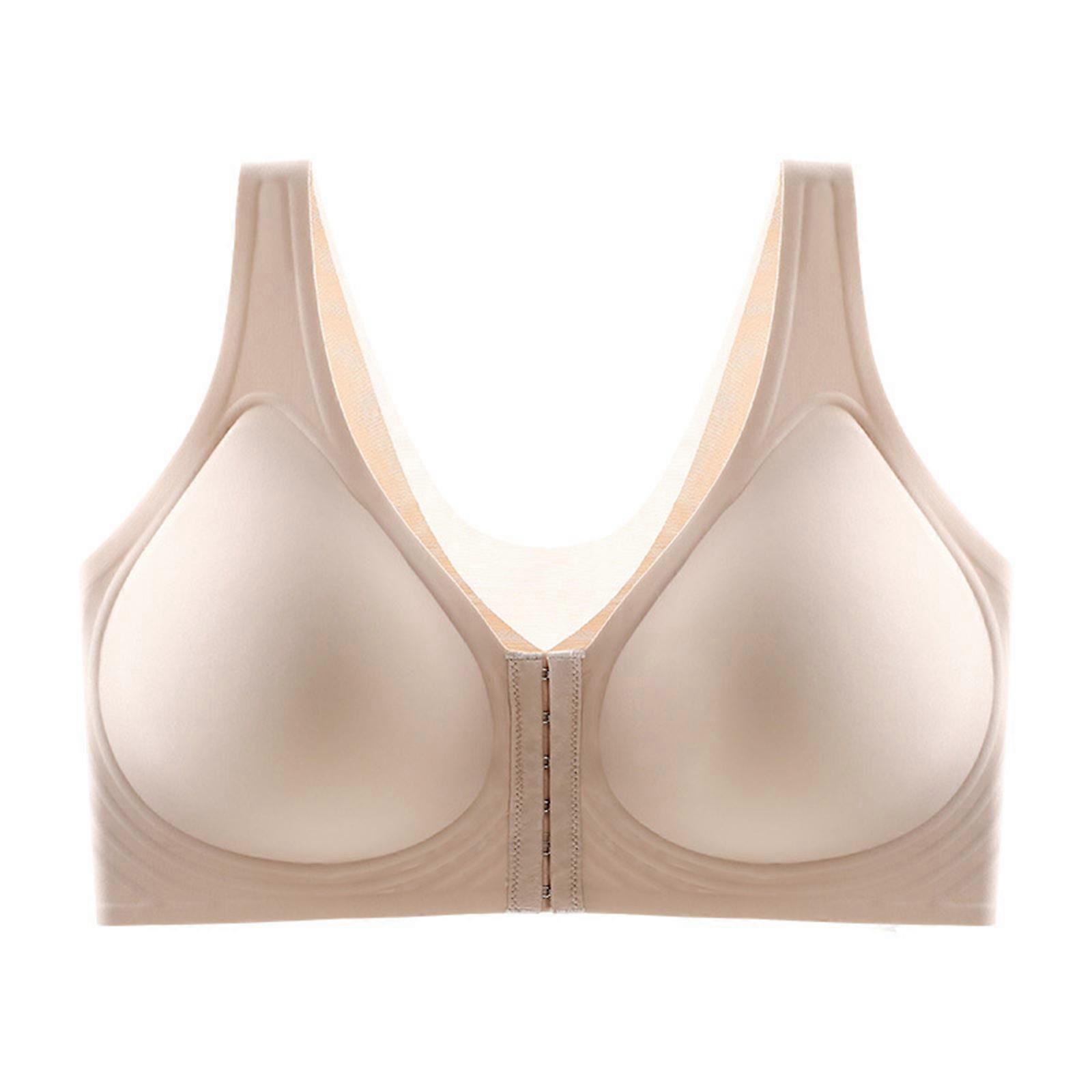 Full Coverage Front Closure Bra For Women No Digging Invisible Thin Large Size Comfort Breathable Underwear Daily Use  color XL