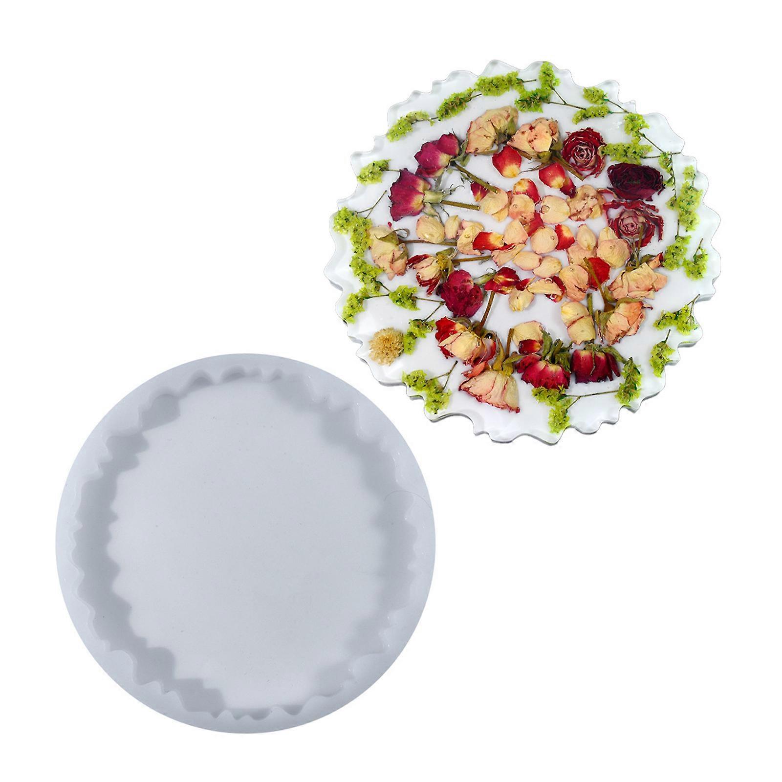 Silicones Moulds Crafting Molds Silicones Coasters Moulds Uneven Shape Cup Pad Moulds Easy to Use for Making Coasters Multicolor