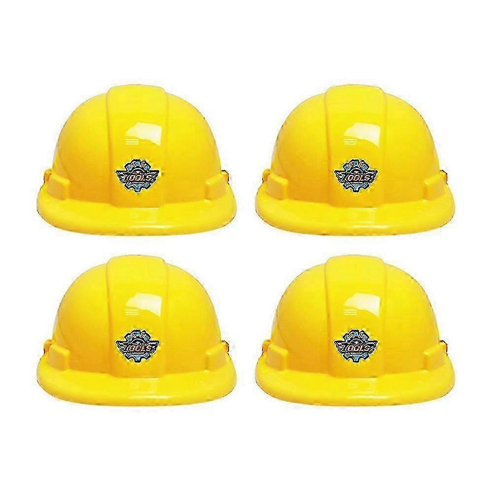 4pcs Simulation Engineering Toy Creative Protective Safety Helmets Playthings Funny Engineering Hats for Kids Children