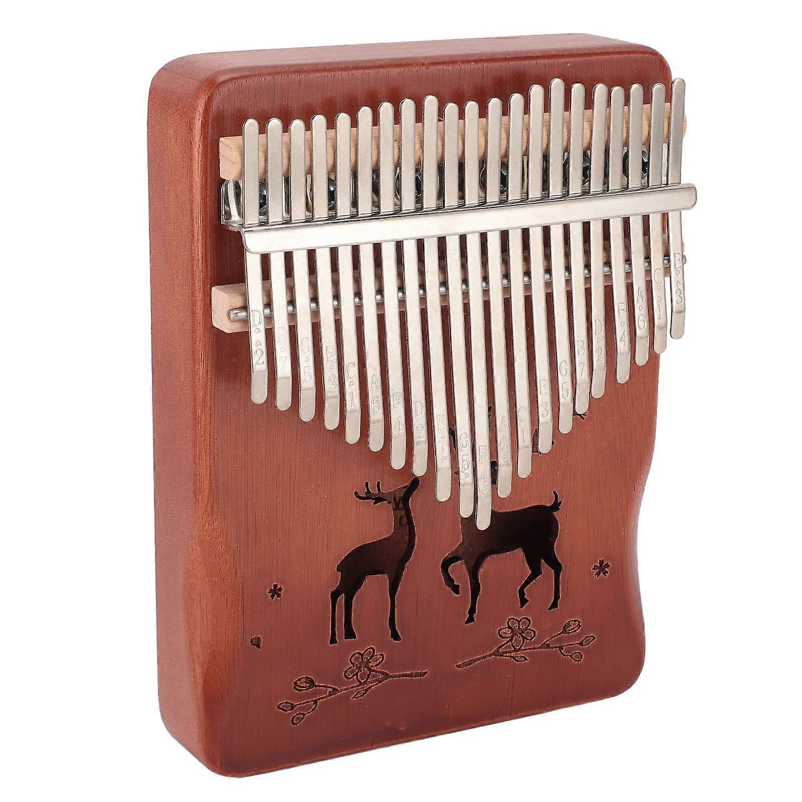 21 Keys Thumb Piano Musical Instruments Kalimba Finger Piano with Finger Protector Cleaning Cloth for Beginners Type 1