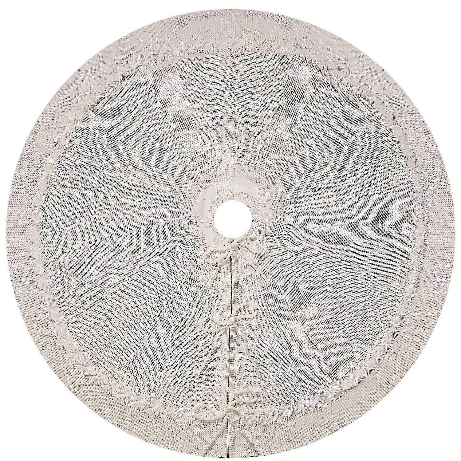 Knitted Christmas tree skirt, available in multiple sizes and two colors, such as ML - M567/24", Christmas decoration