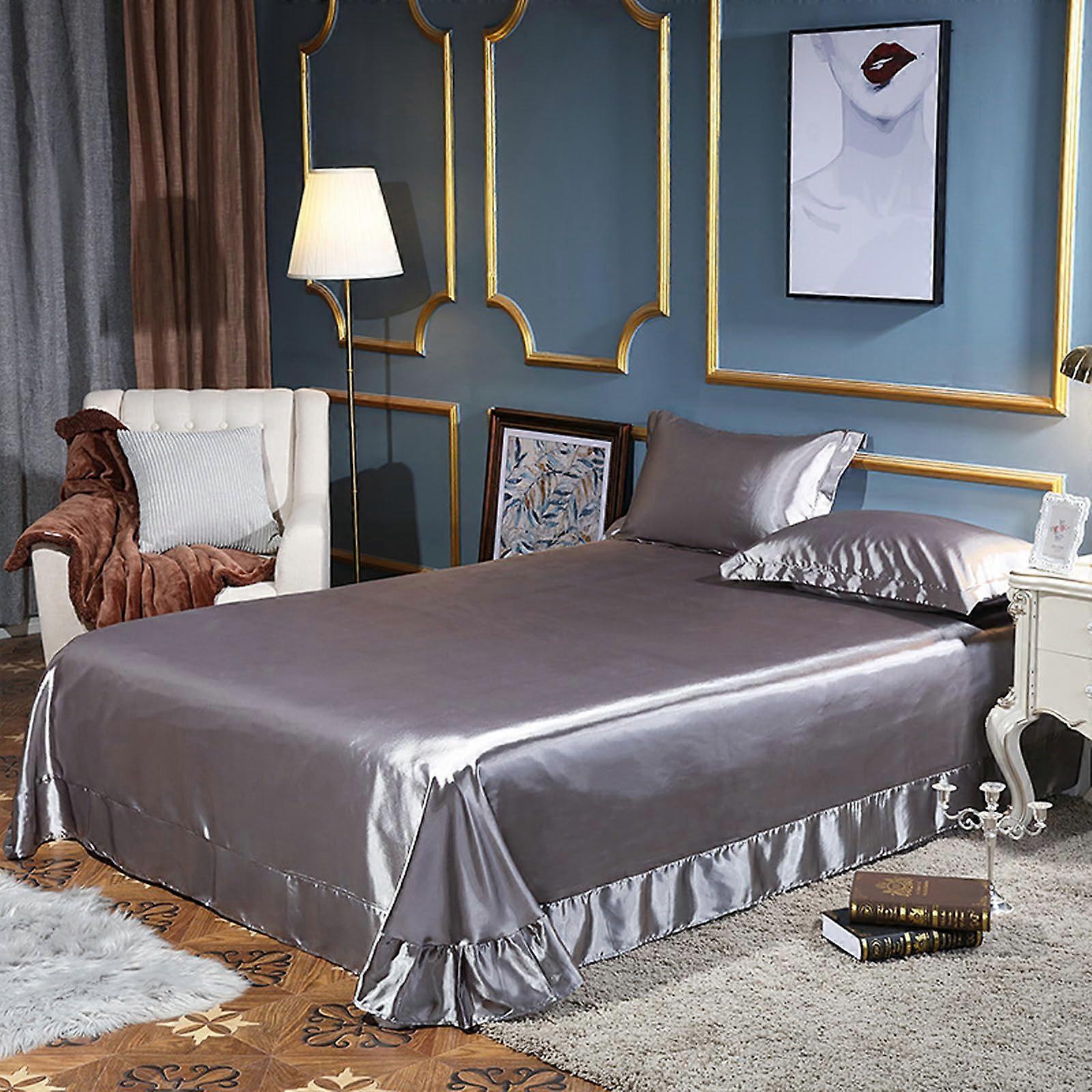 Satin Silk Bedding 170x230cm, Soft Satin Bed Sheets, Easy Care, Comfortable