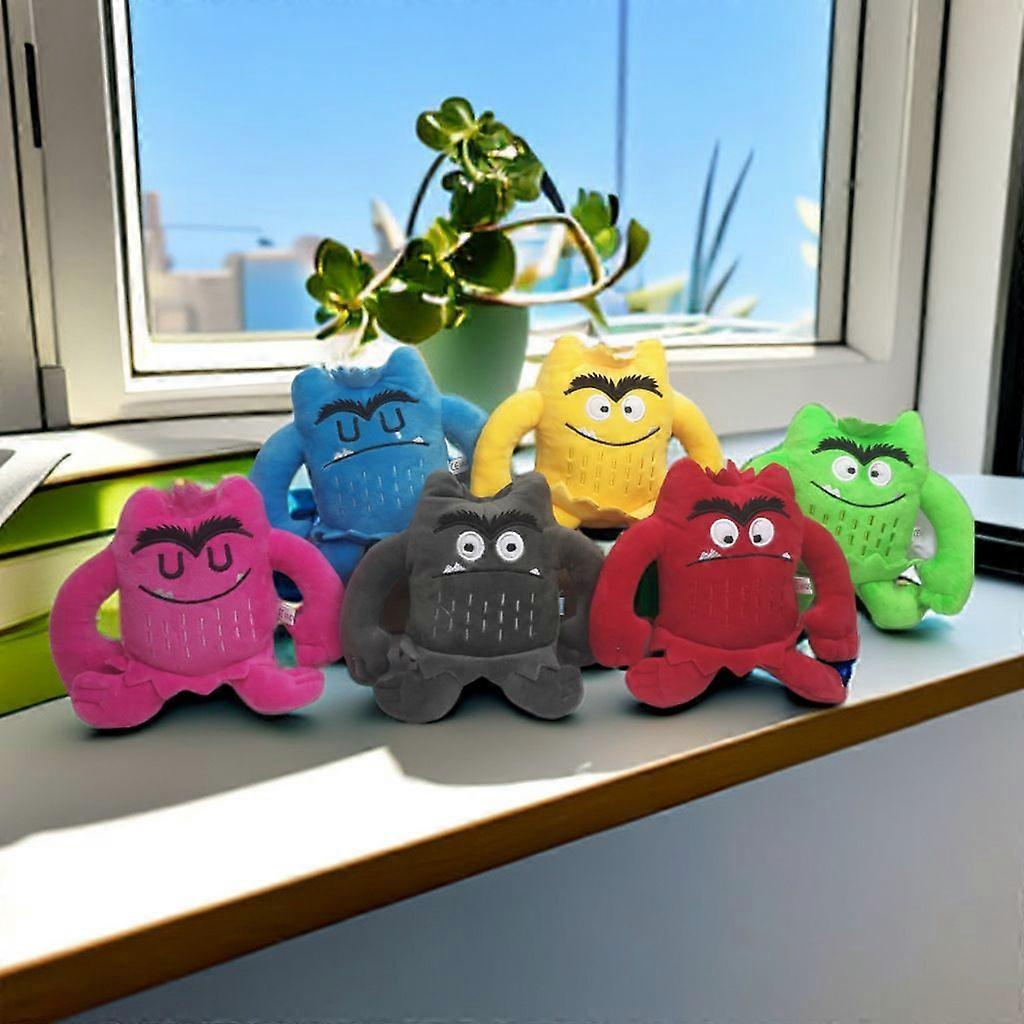 6pcs/set Emotional Little Monster Plush Doll The Color Monster Plush Toy The Color Plush Toys
