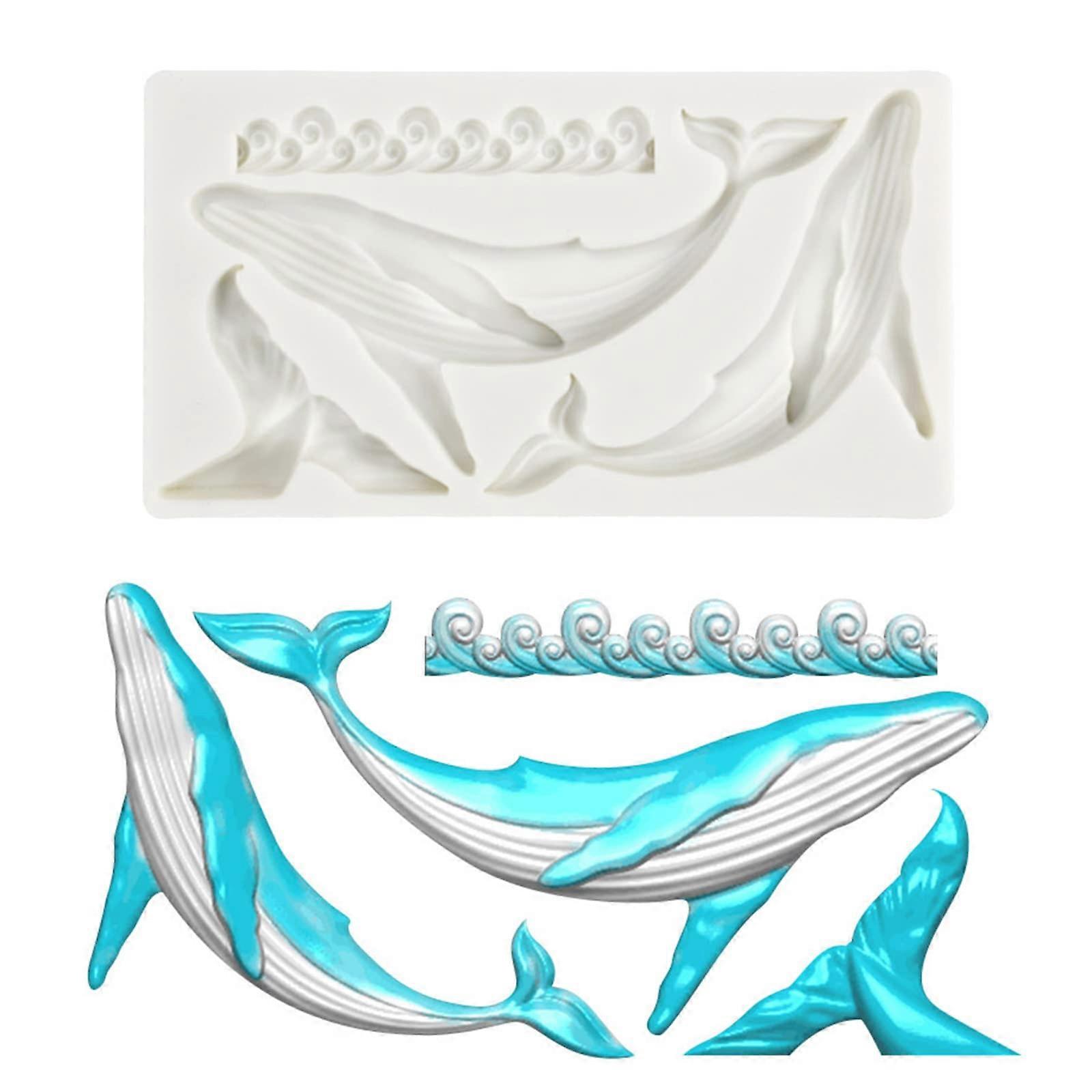 Soap Making Supplies Silicone Whale Shape Molds For Soap Resin Craft Mold Model Cake Decorating Tool