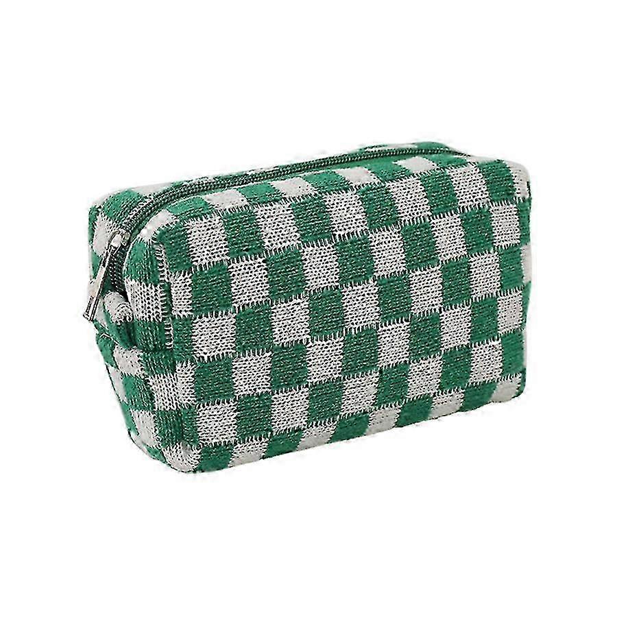 حقيبة تخزين محبوكة متقلب على الطراز الكوري - مكياج مثالي وقلم رصاص