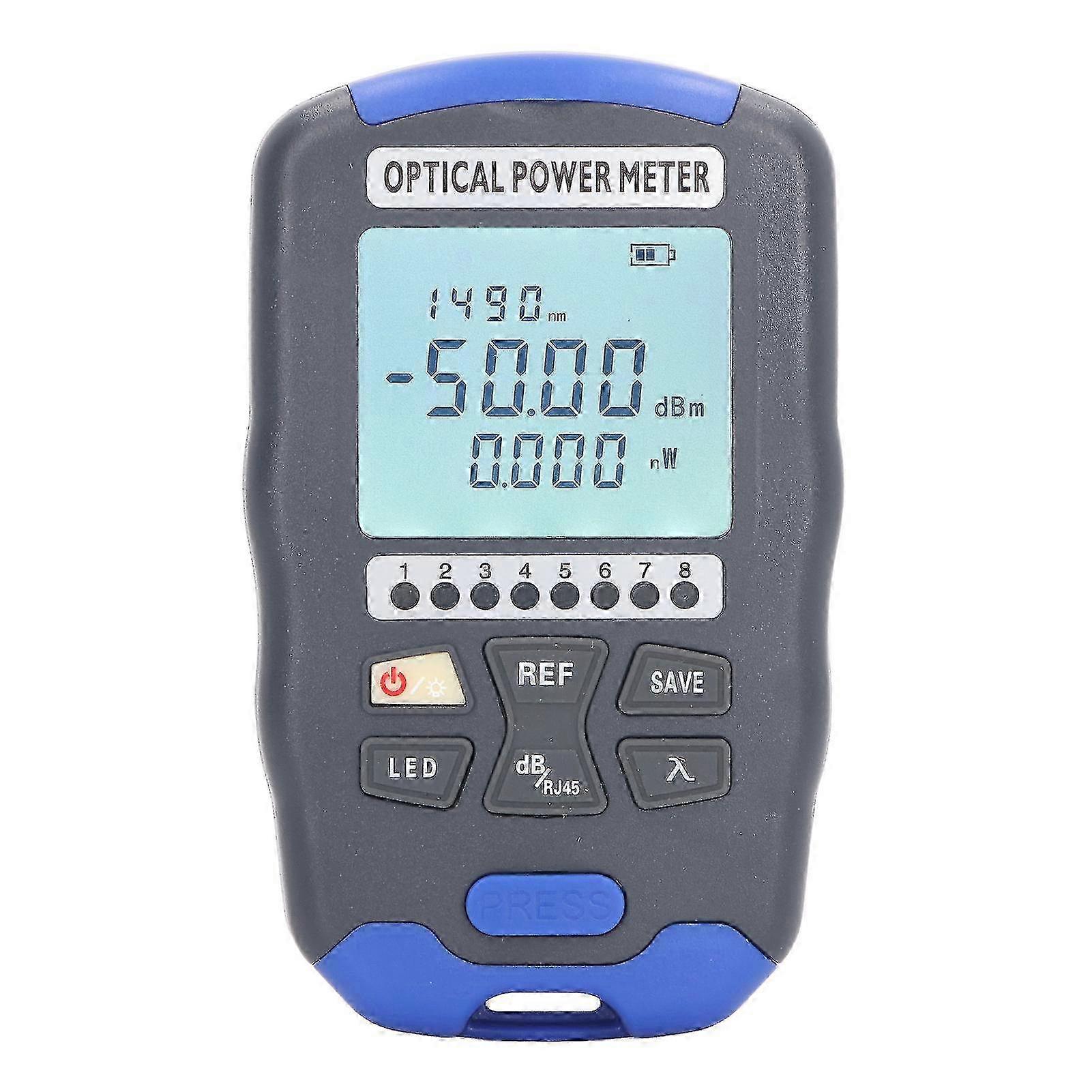 Mini Optical Fiber Power Meter Tester FC SC ST Universal Interface 3 in 1 10KM with LED Light AUA DC50(-50~+26dBm)