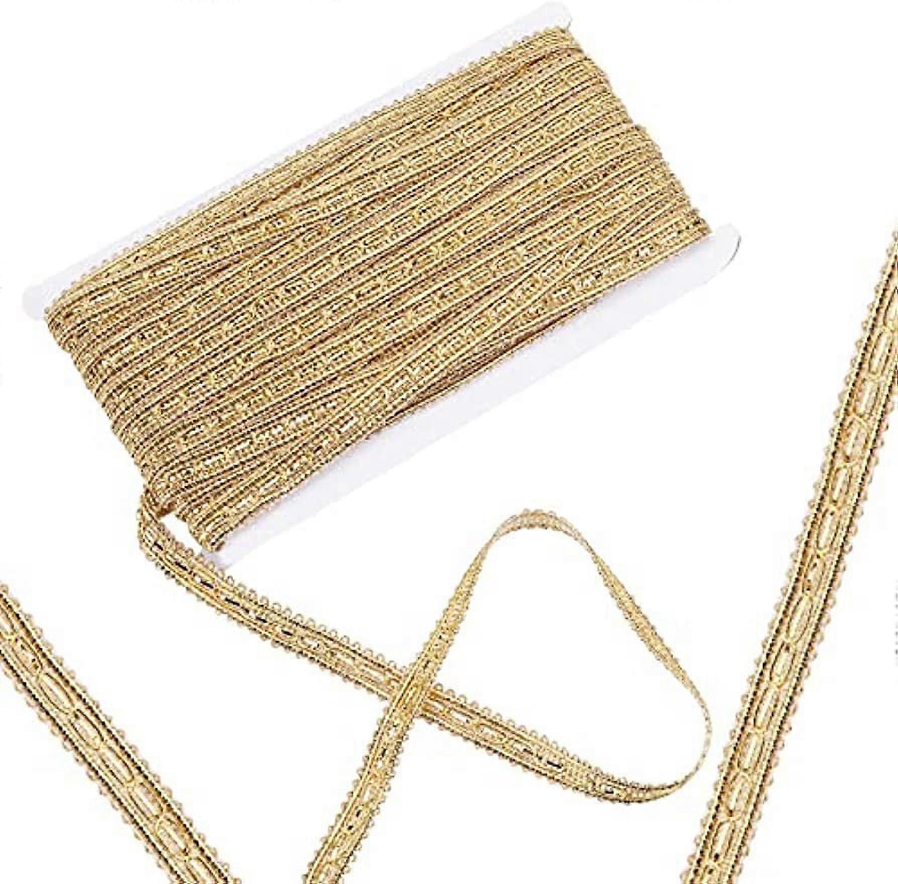 21.8 Yards Gimp Braid Trim 14mm0.5 Shiny Lurex Trim Gold Decorative Fabric Ribbon Metallic Braid Lace Trim