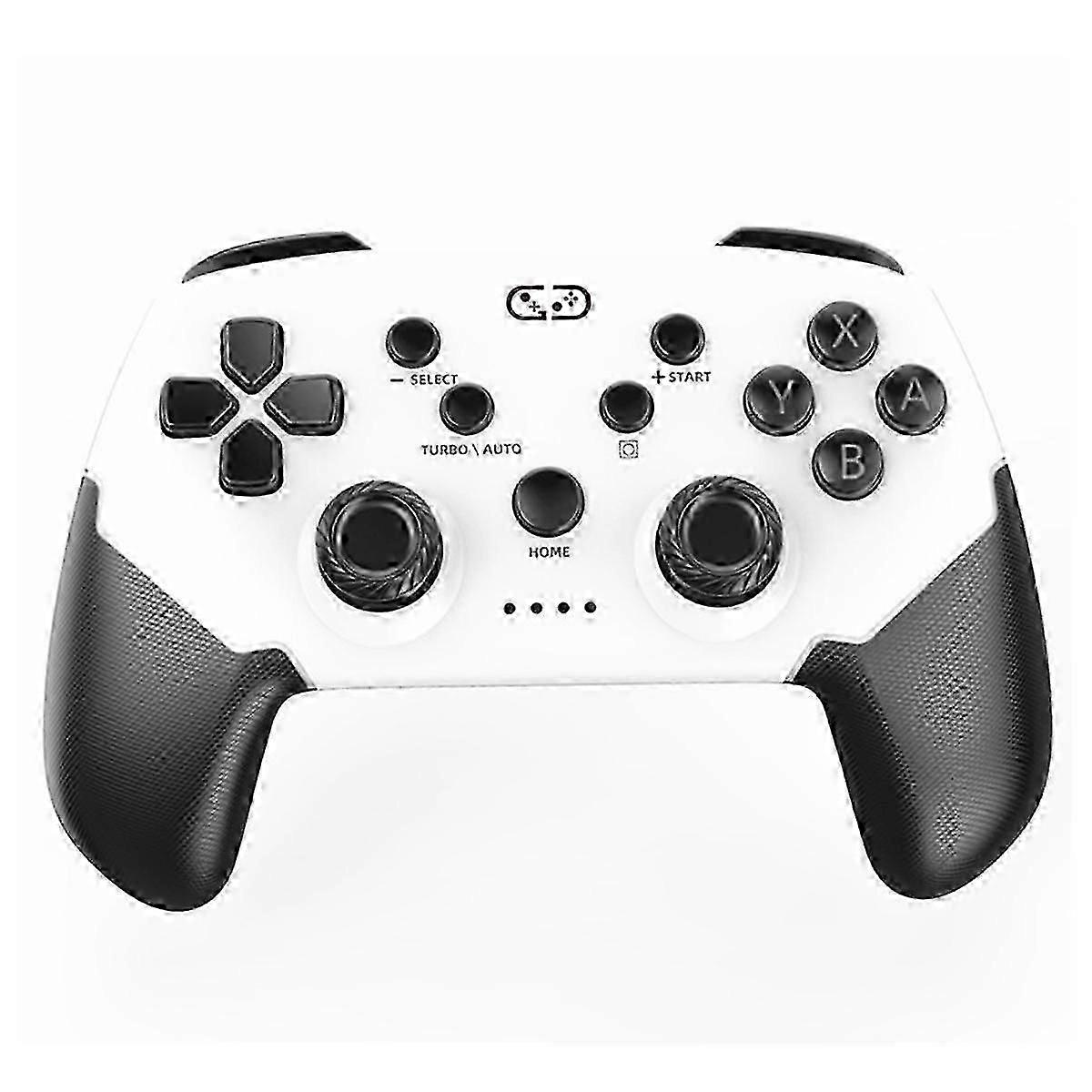 Para Switch Pro con teclas traseras programables Compatible Lite OLED Steam Conveniente Bluetooth, Blanco + Negro