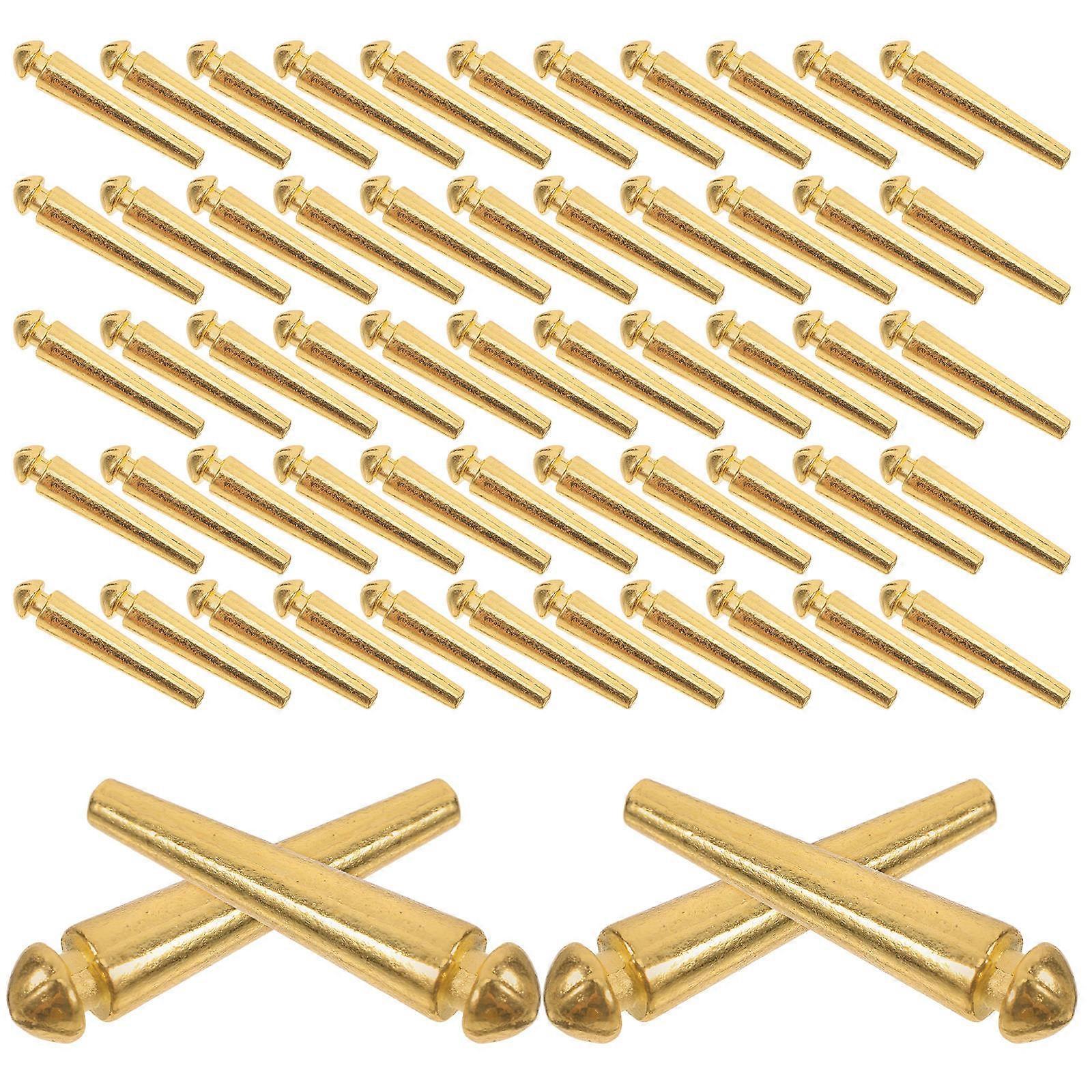Golden Metal Cribbage Board Pegs for Scoring Game 100Pcs Pack