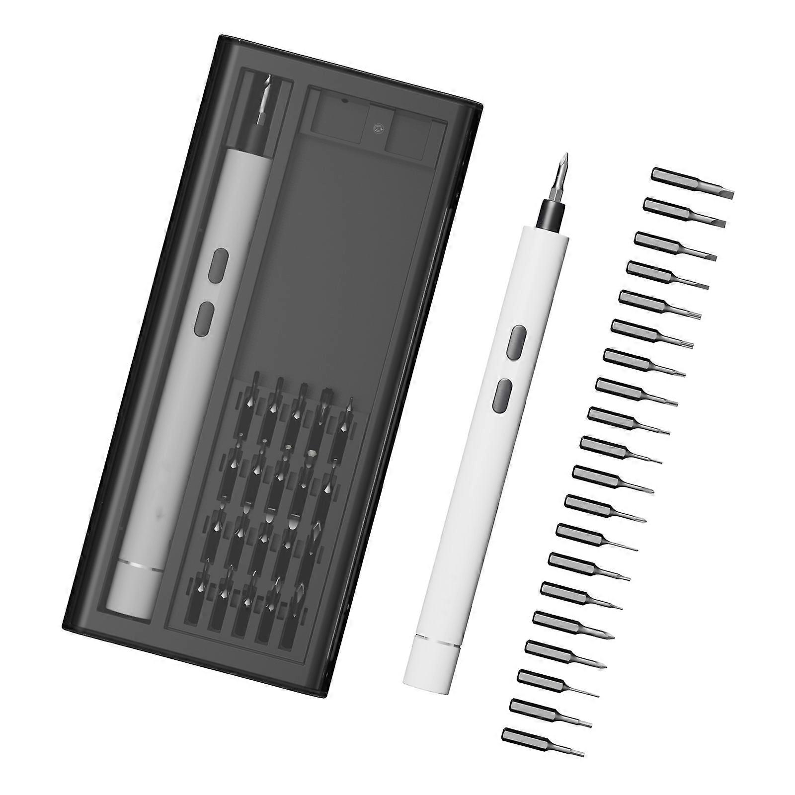 Lightweight Electric Screwdriver 20 Interchangeable Bits for Comfort Grip and Multipurpose Applications in Home Repairs Multicolor