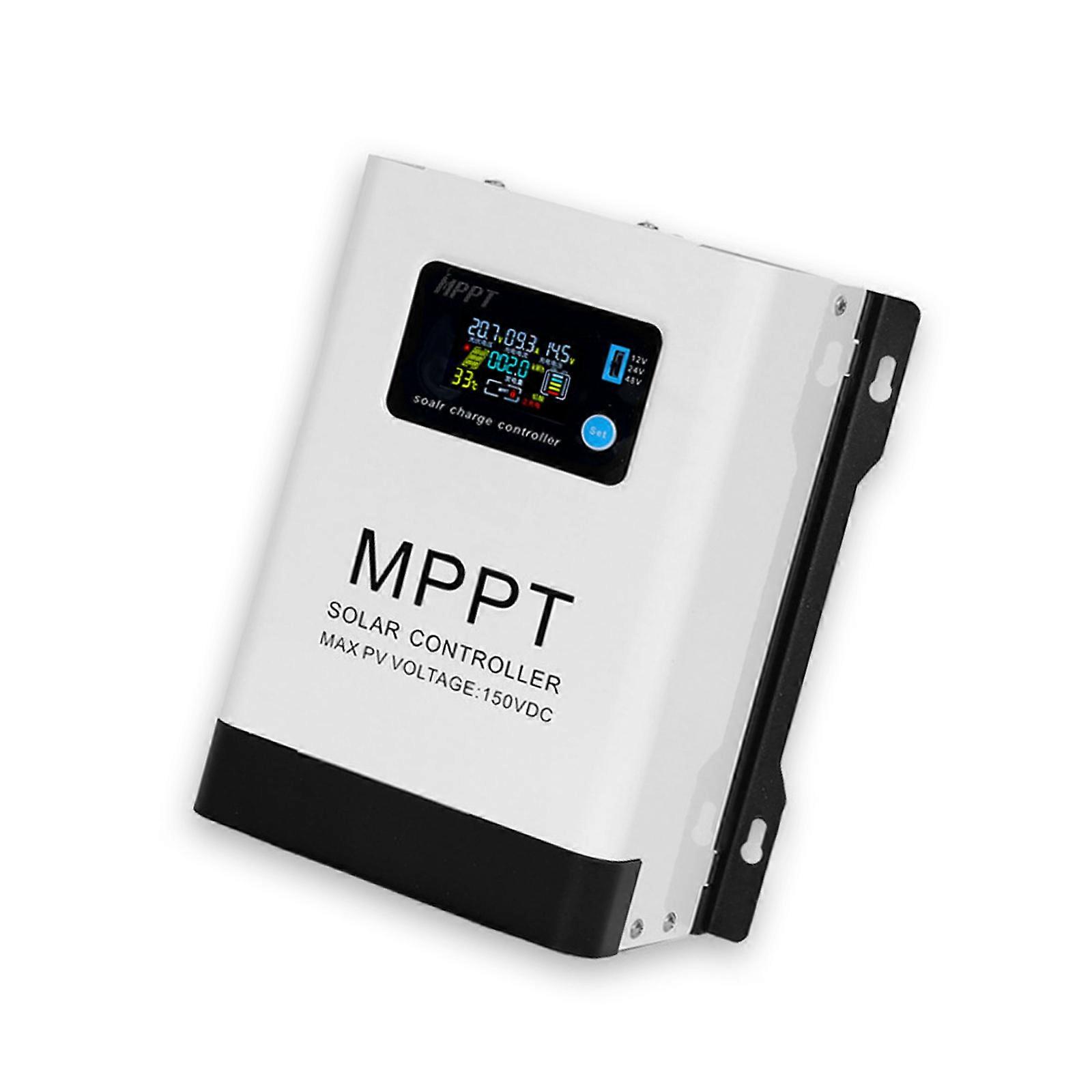 Solar Panel Regulator with LCD Display MPPT Solar Charge Controllers for 12V-48V Power Systems Improved Control Multicolor