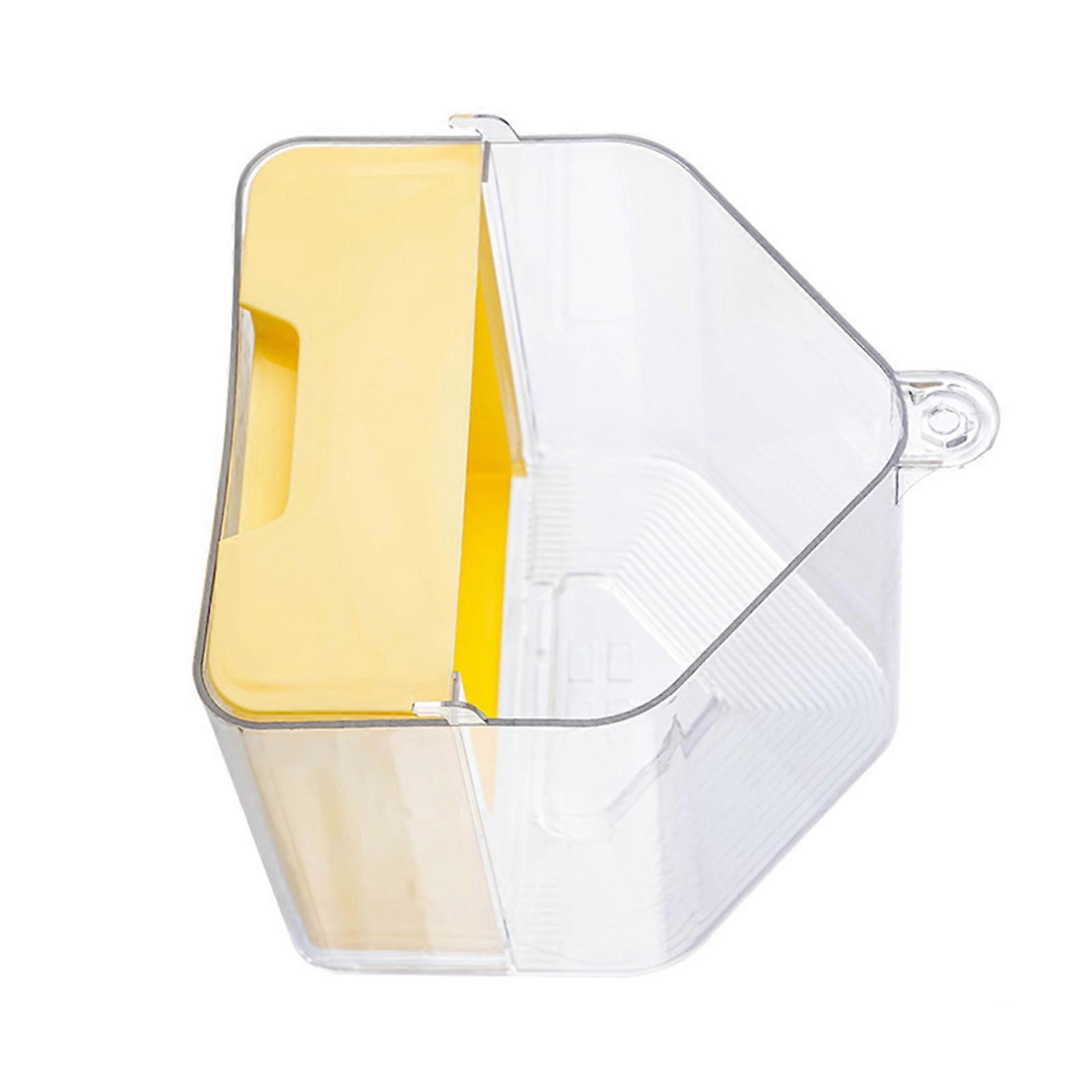 Spacious Bird Bath for Cage with Bottom Drawer for Cockatiels Conures and Parakeets Easy to Install Bird Bathing Box  Yellow