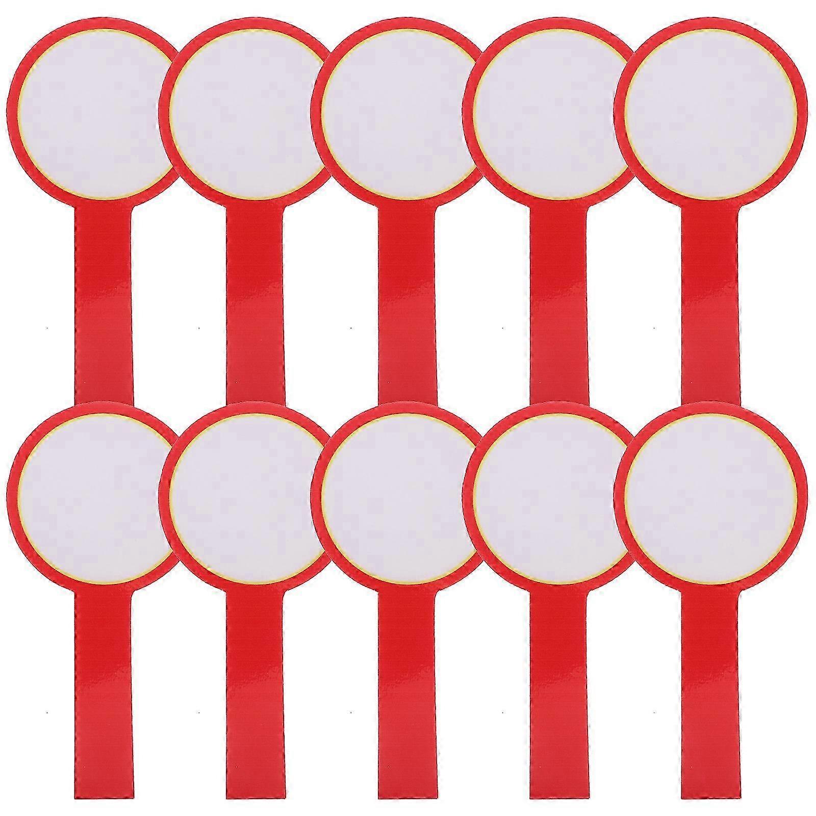 10pcs Blank Scoreboard Handheld Scoreboard Dry Erase Answer Paddle Writable Paddle