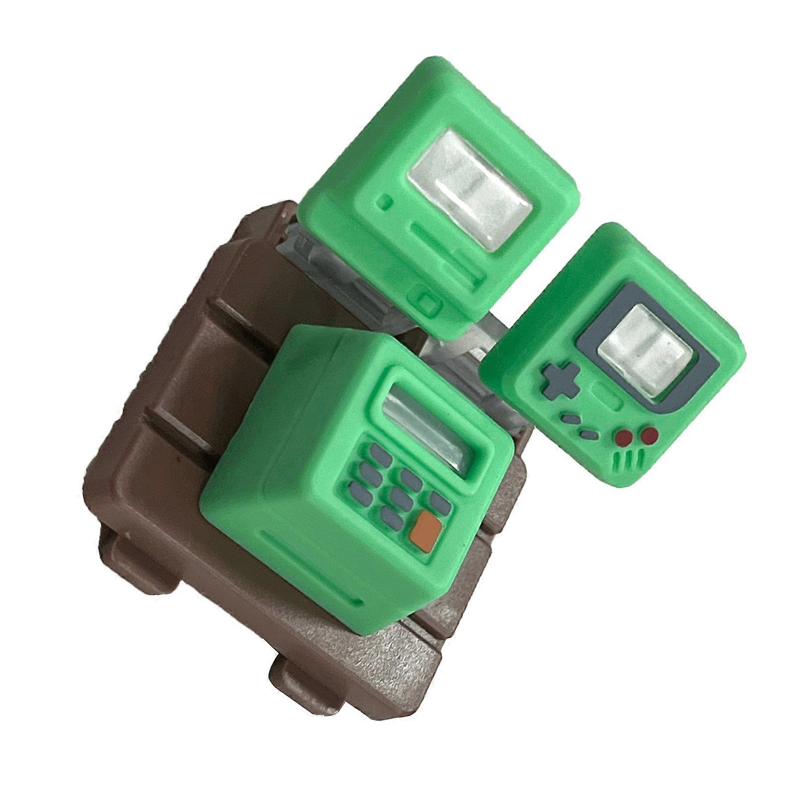 3 in 1 Unique Keycaps Set for Mechanical Keyboards Easy Installation and Compatibility with Various Keyboard Models  Green