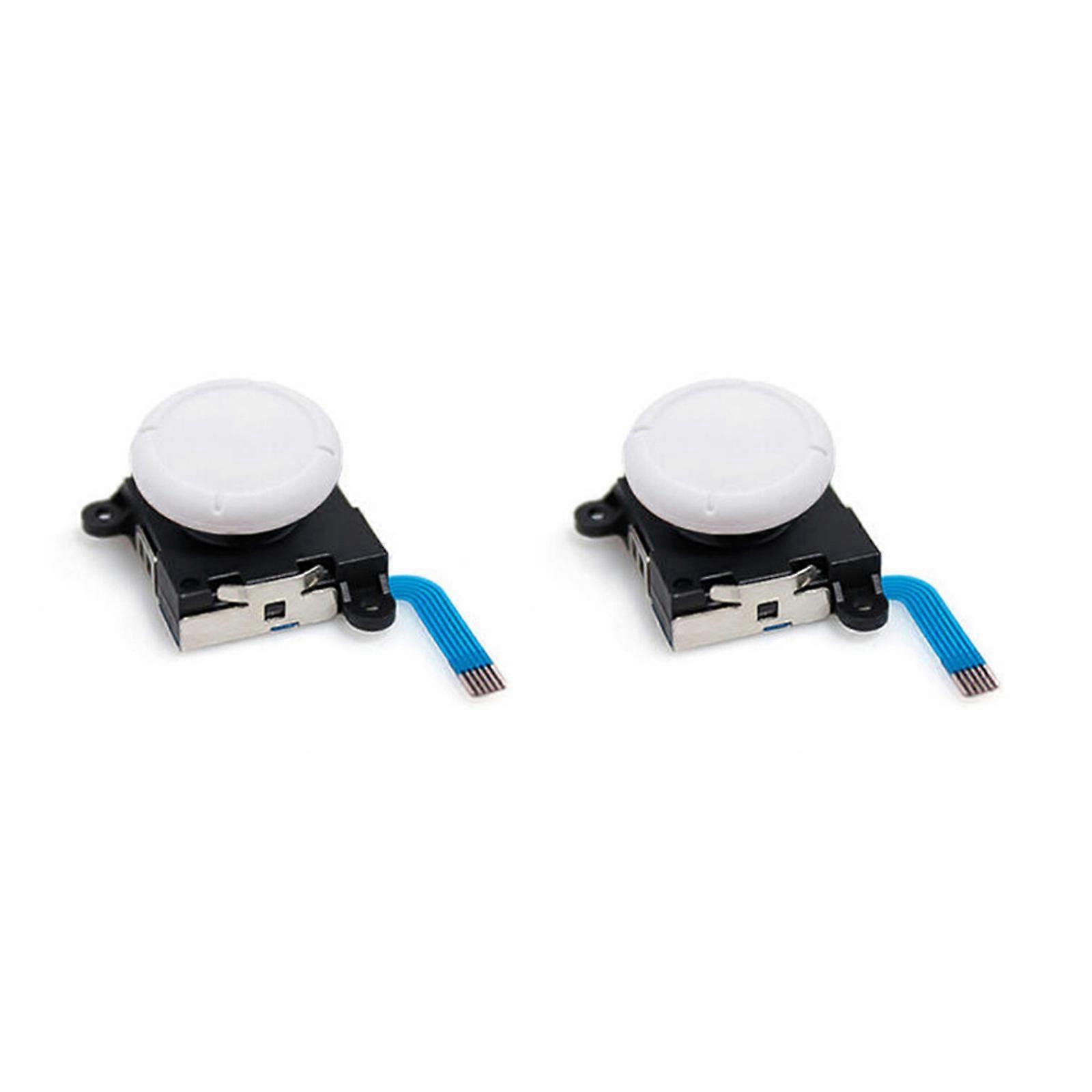 Joysticks for Game Controller Replacement 3D Analog Thumb Stick Hall Effect Joystick Easy Installation Repair Part  White