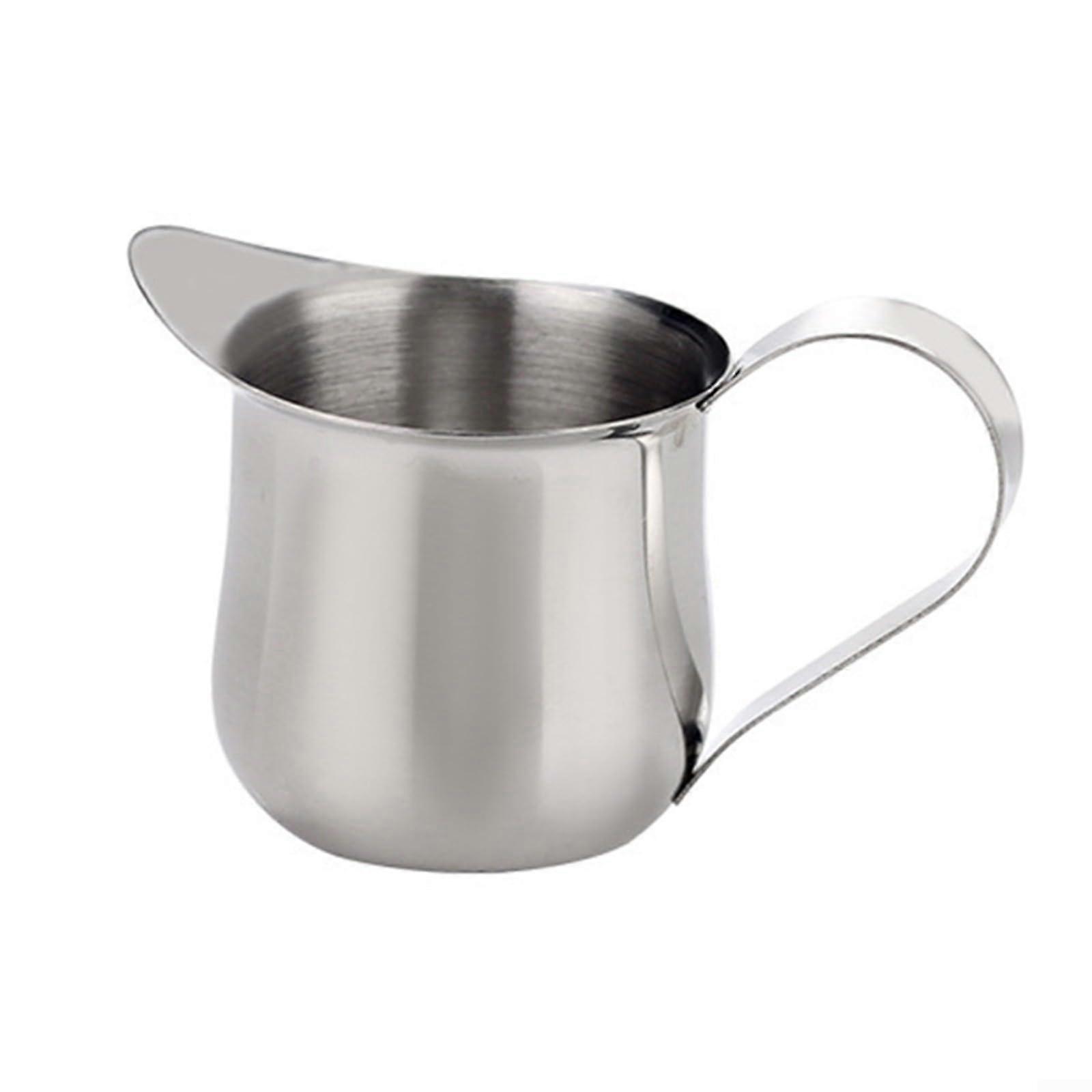 Stainless Steel Milk Frothing Pitcher with Pour Spout for Latte Art, Cappuccino, Espresso, 90ml