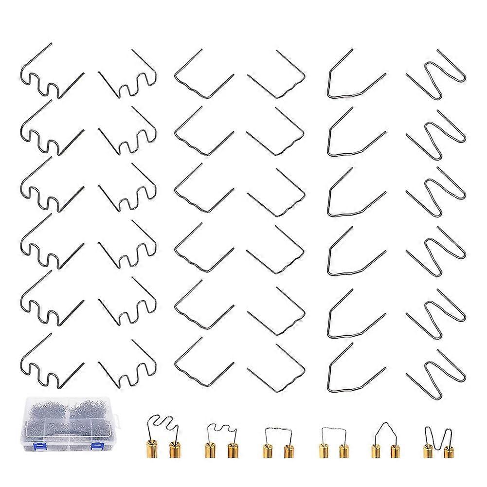 Welder Staples, 1200 Pcs Hot Staples Plastic Repair Kit,Corner & Flat