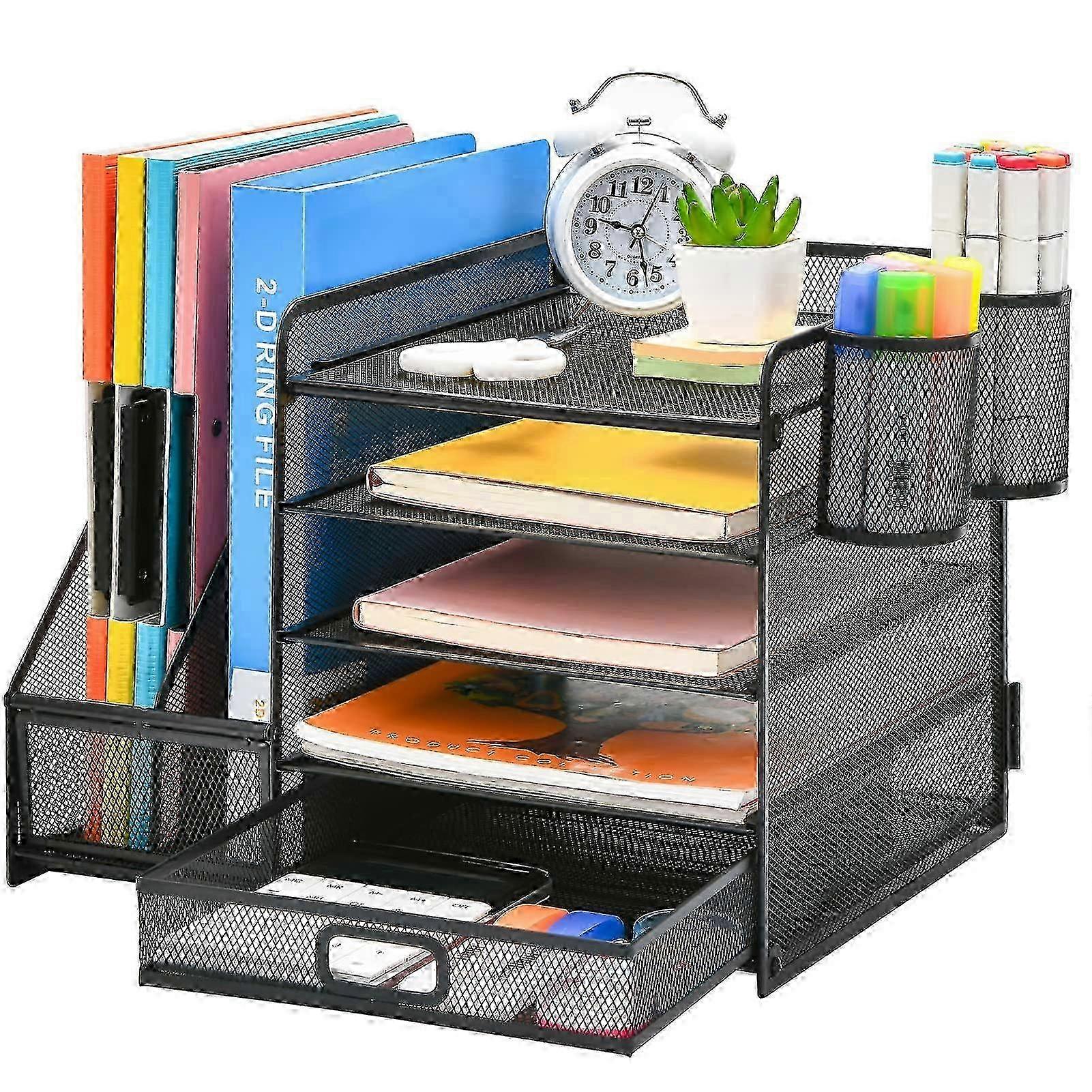 Black Desk Organizer for Office Supplies