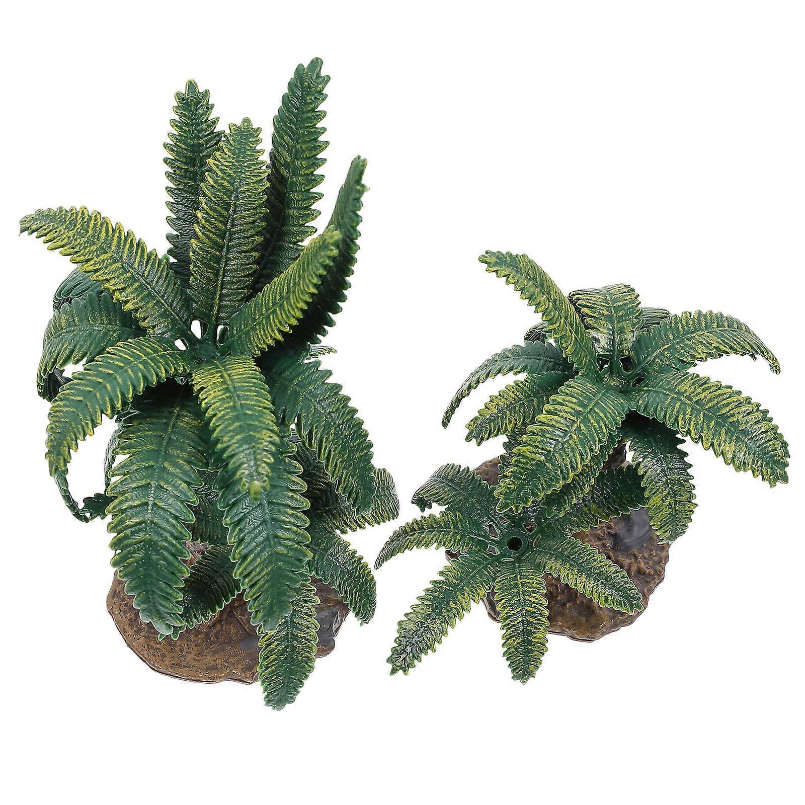 Miniature Tree Model For Artistic Creation In Green Color With Realistic Shape And Landscape Decoration Features 2Pcs