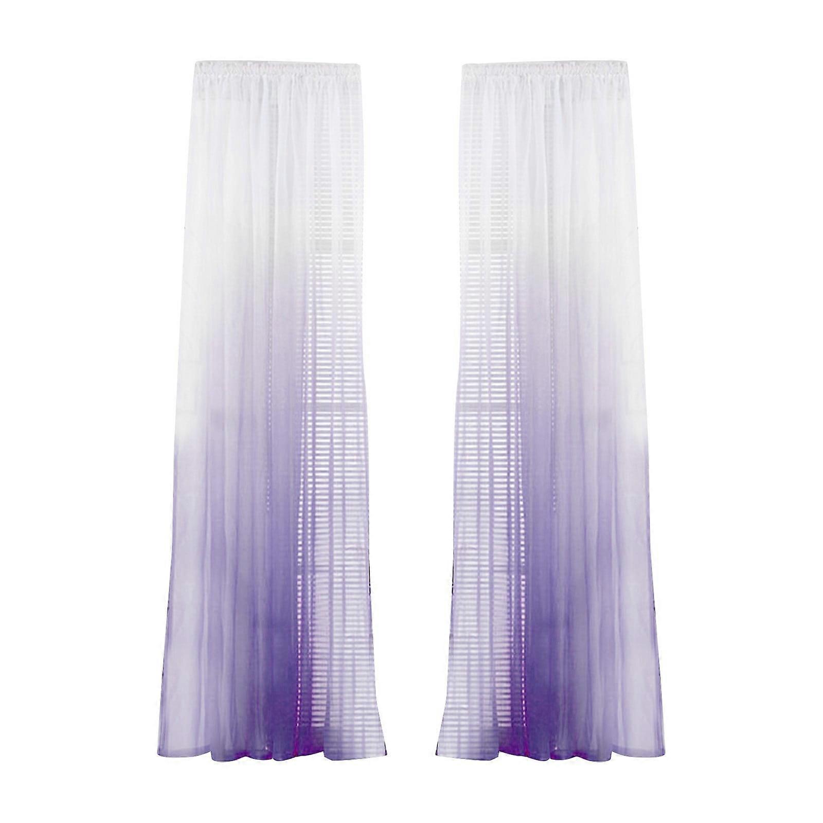 WRXMIJNHGSA Clearance,Door Scarf Gradient Color Tulle Window Curtain Panel Transparent Home Textiles