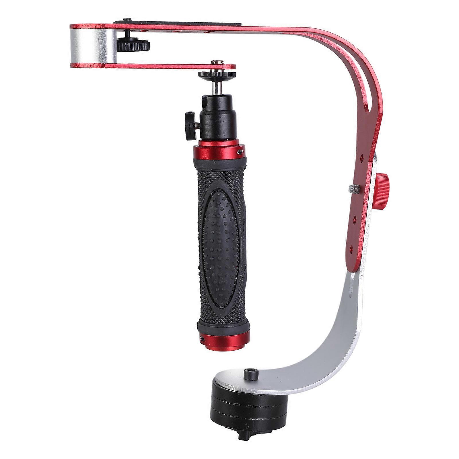 Aluminum Handheld Digital Camera Stabilizer Gimbal Smartphone DSLR 5DII Motion Camera Steadycam for Camera Phone  Red