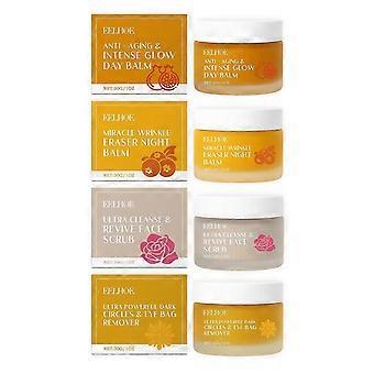 Bio-Hautpflegeset für reife Frauen mit Rosenpeeling, Anti-Aging-Balsam und Pflege gegen Augenringe