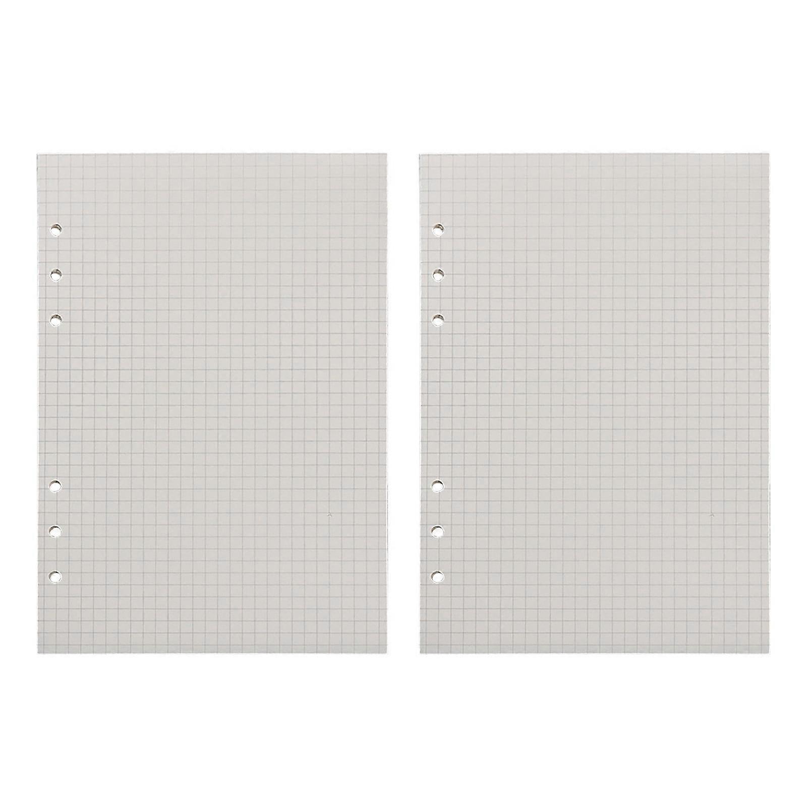 A5 6-Hole Loose-Leaf Refill Paper, 90 Sheets Square Dot Monochrome Replacement for Hand Ledger Note Diary - Compatible with A5 Binders