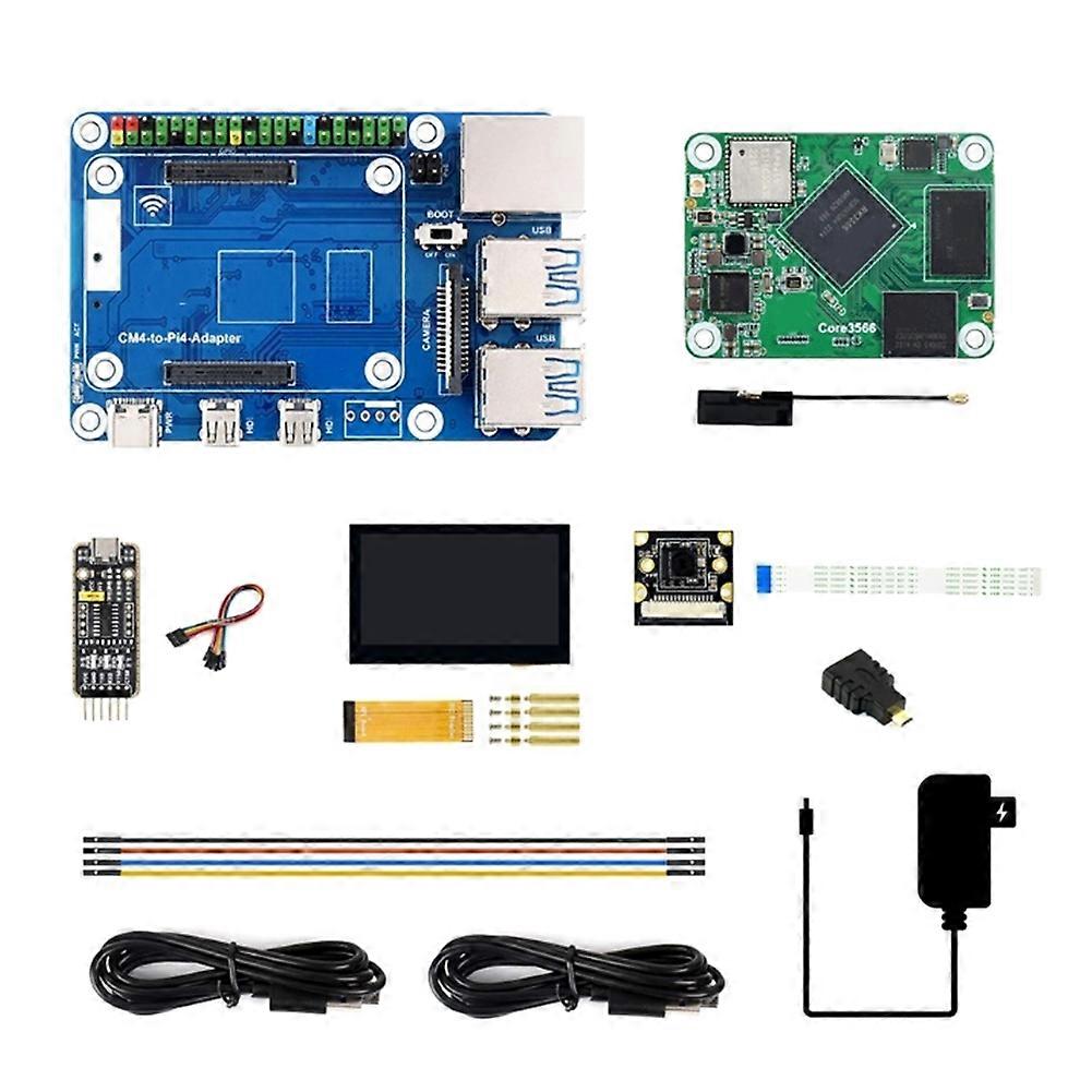 Core3566 Module Kit RK3566 Quad-Core Processor High-Performance Computing with 4.3-Inch DSI Touch Screen EU PLUG