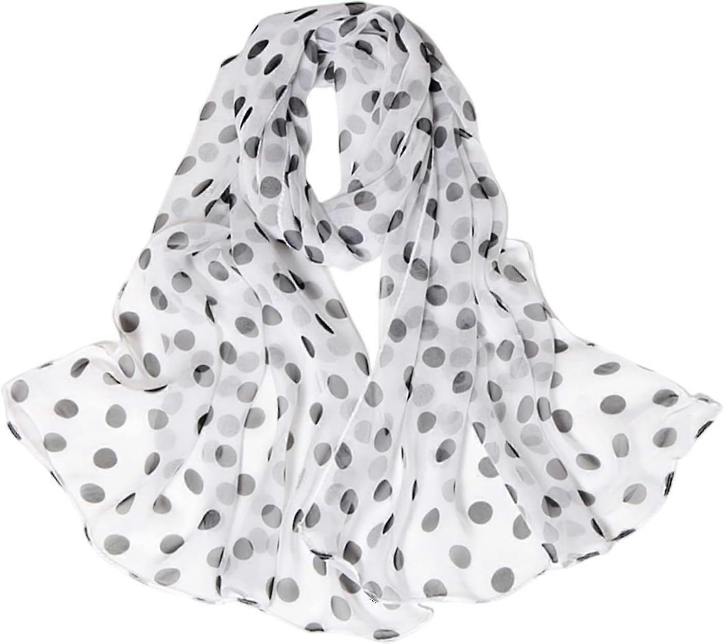 Damenschal, leichter Chiffonschal mit Polka-Dot-Muster, modisch