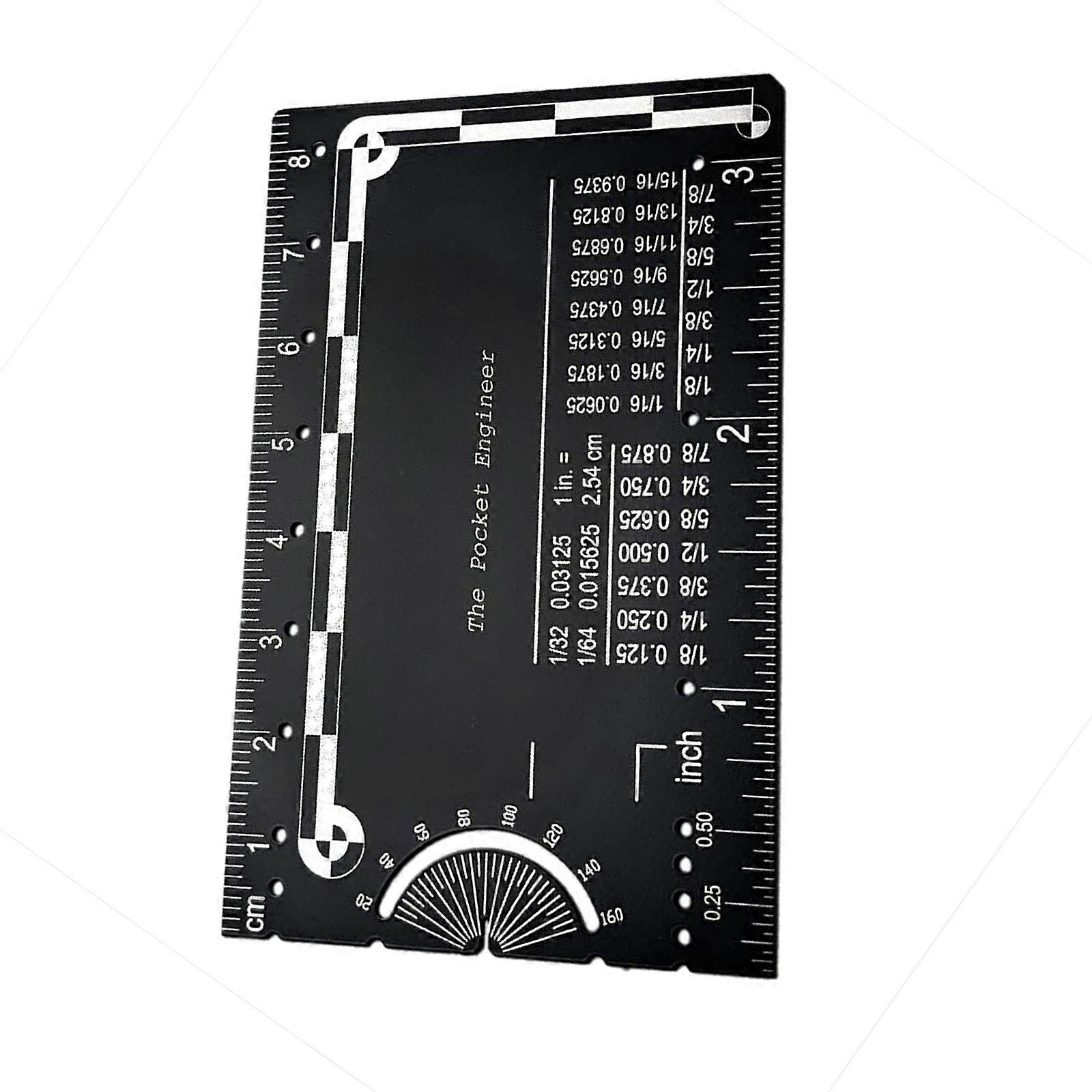 Precisions Metal Ruler with Double  Measurement Units Multiple Tool Gadgets for Multifunction  Use by Engineers & Designers Multicolor