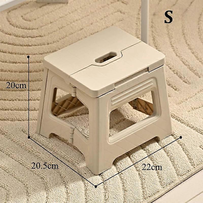 Lightweight Folding Step Stool Multi Purpose Handheld Thickened Footstool Non-Slip Plastic Small Benches Kitchen