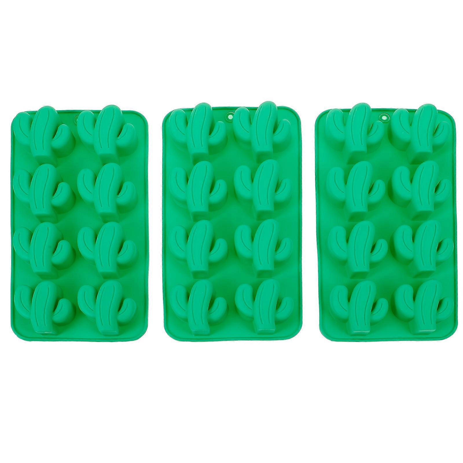 Silicone Candy Mold Cactus Design Baking Molds for Kitchen 3Pcs Set