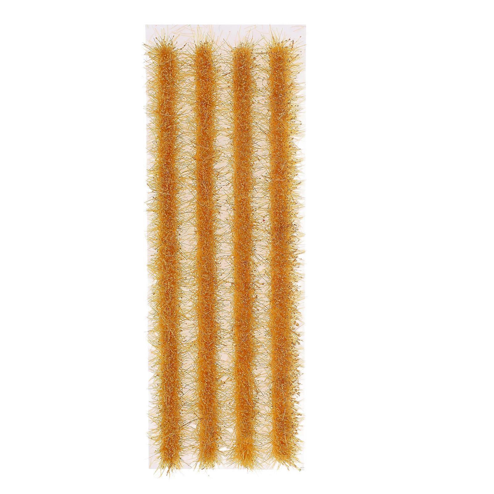 Artificial Grass Decor 1 Set Simulated Grass Cluster Ideal For Home Display And Collection Golden Finish