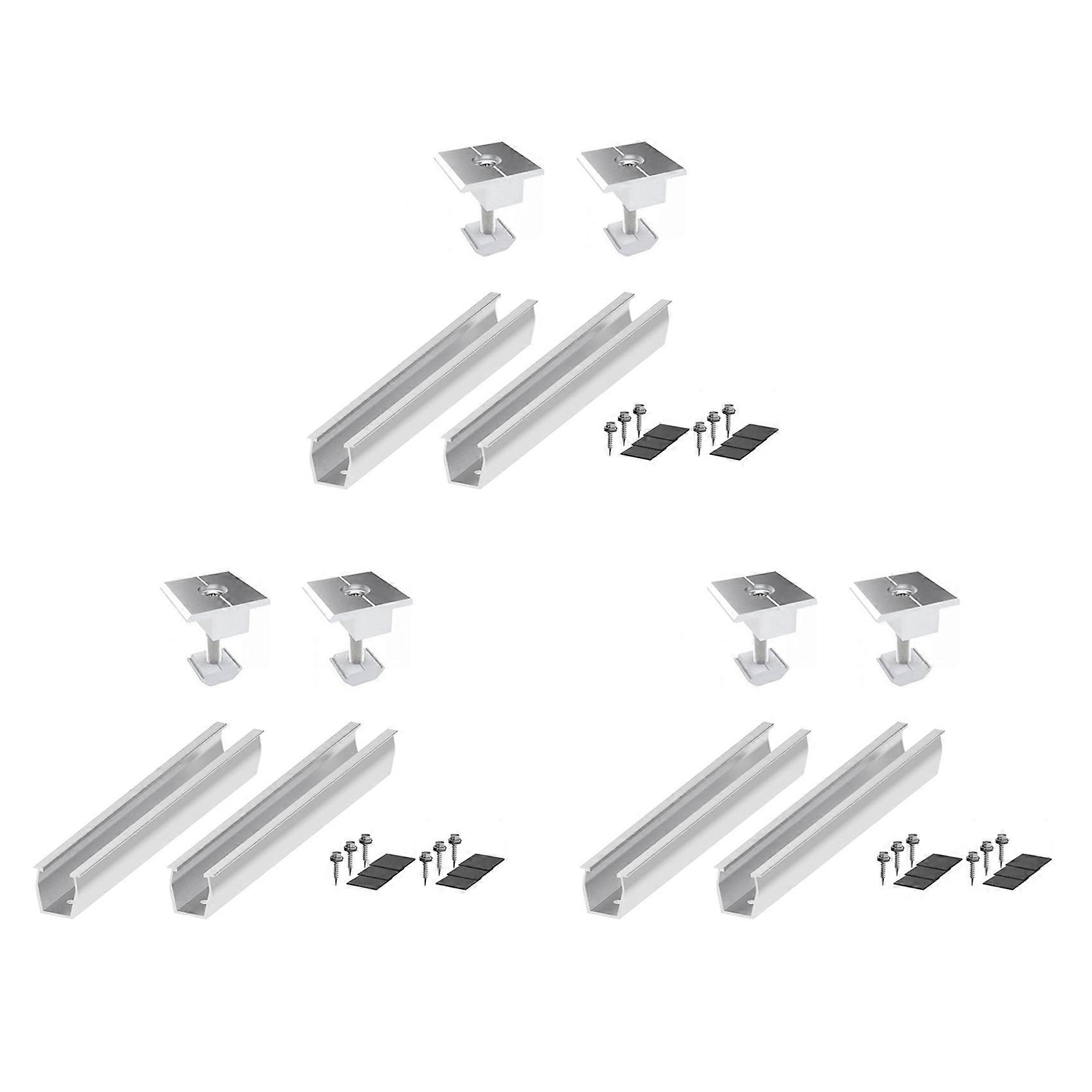 6x Solar Panel Mount Bracket Rails Clamp Fastening Module Mount Mounting PV Solar Power Supplies Trapezoidal Roof 30mm