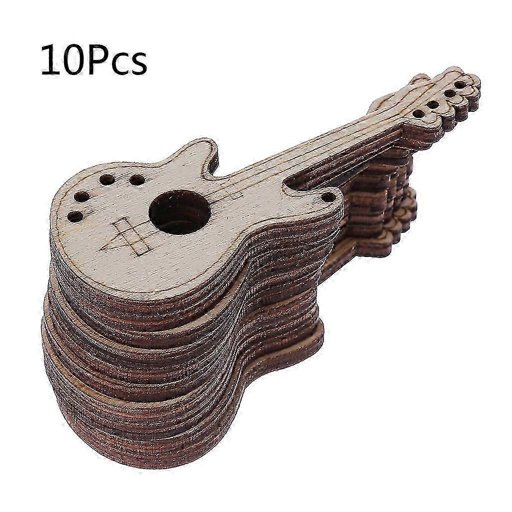 Rustic Wood Slices Kit Guitar Shape DIY Decor