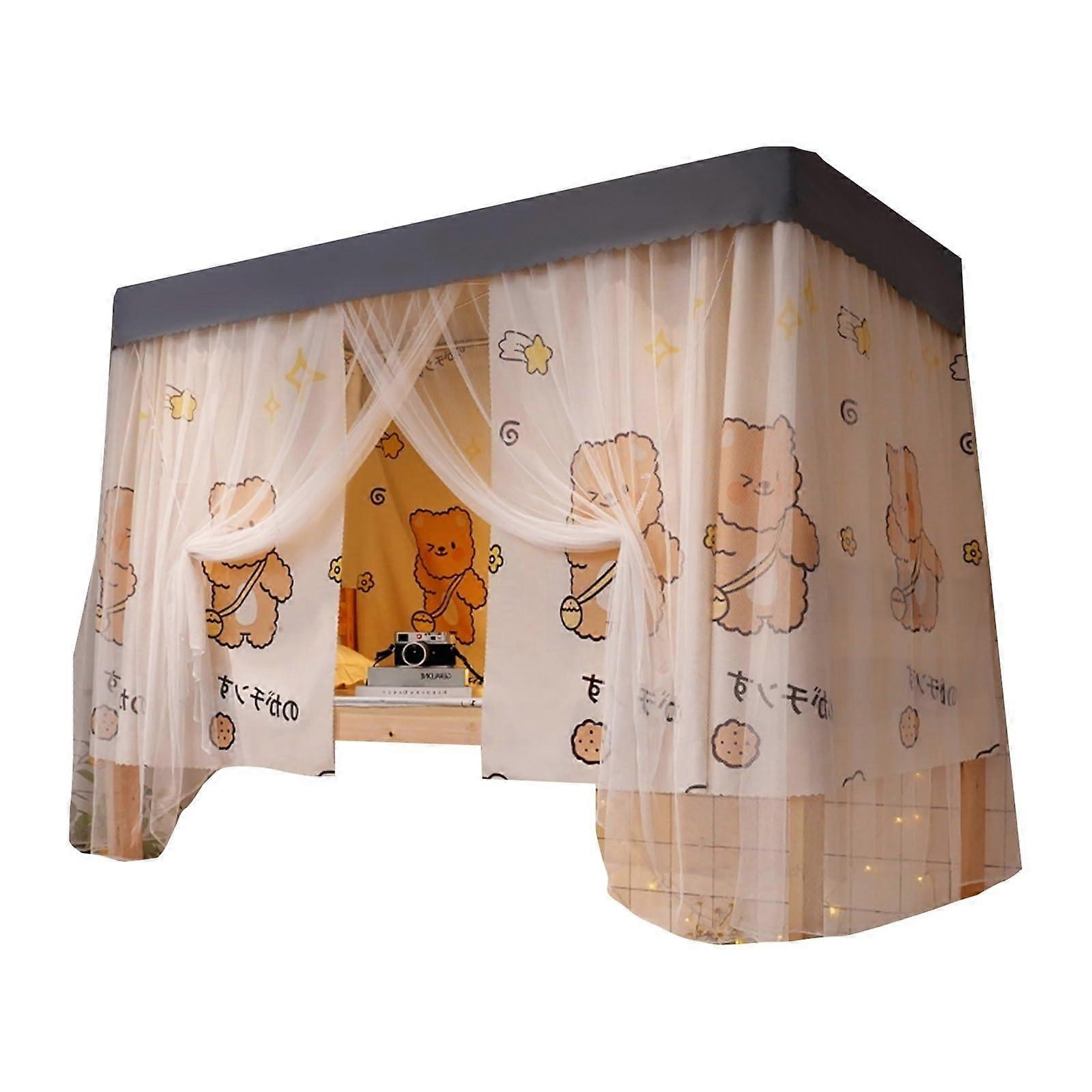 Bunk Bed Privacy Curtain Blackout Lightproof for Dorm  Bunk Full Coverage 2pcs