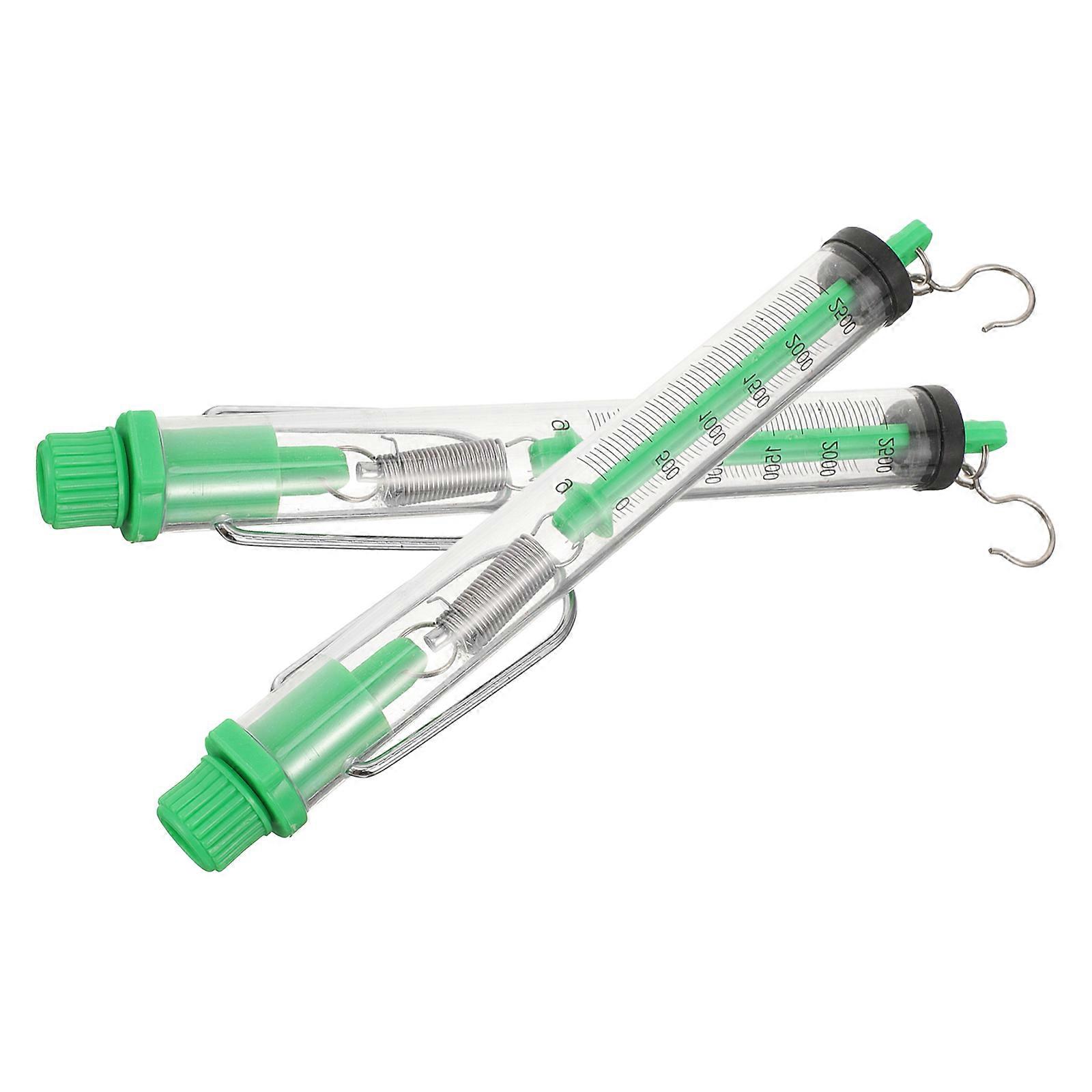 2pcs Portable Spring Scale Cylinder Dynamometer Spring Balance with Hanging Hook