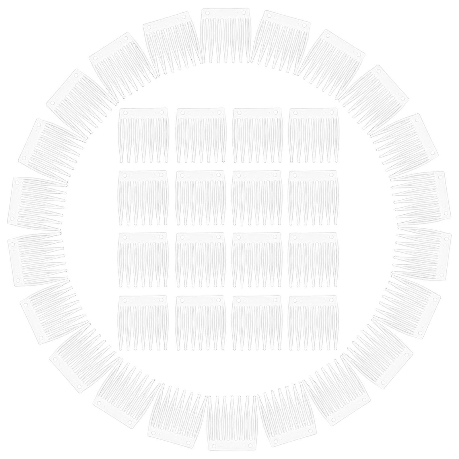 Durable 50pcs Black Plastic Wig Caps Clips Wig Fixing Accessories for Secure Wig Application