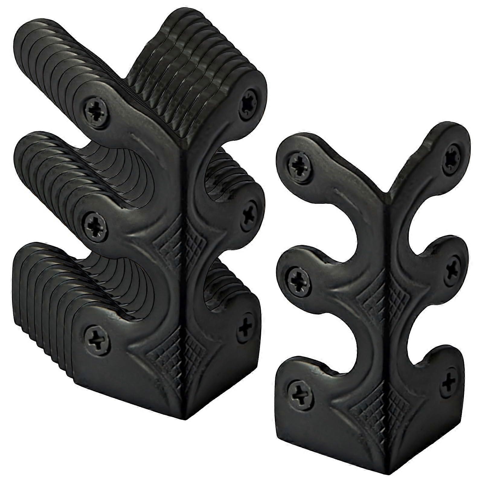 Antique Brass Corner Protectors for Furniture, Tables and Shelves, Rust Resistant, Set of 10