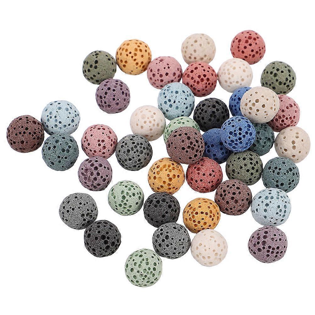 Assorted Color Lava Stone Aromatherapy Beads for Essential Oil Diffusing 42Pcs