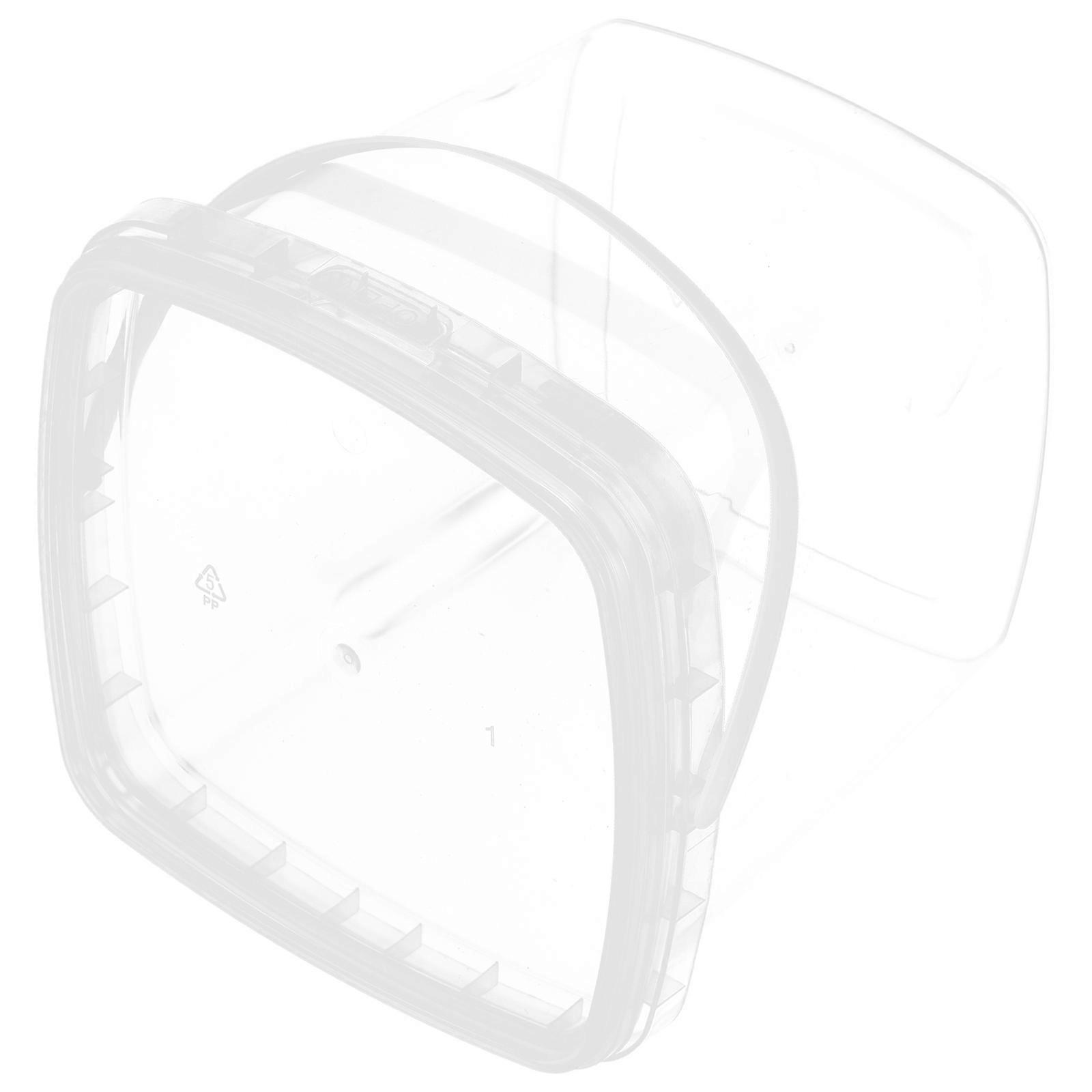 Clear Plastic Pail with Lid Handle for Food Storage 2L Container