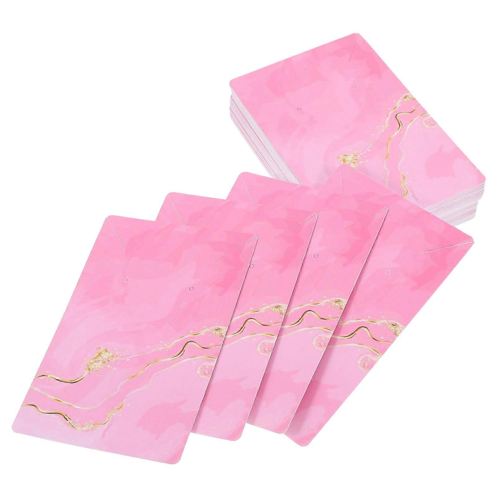100Pcs Pink Paper Ear Stud Packaging Cards for Display Use Ear Stud Showcase