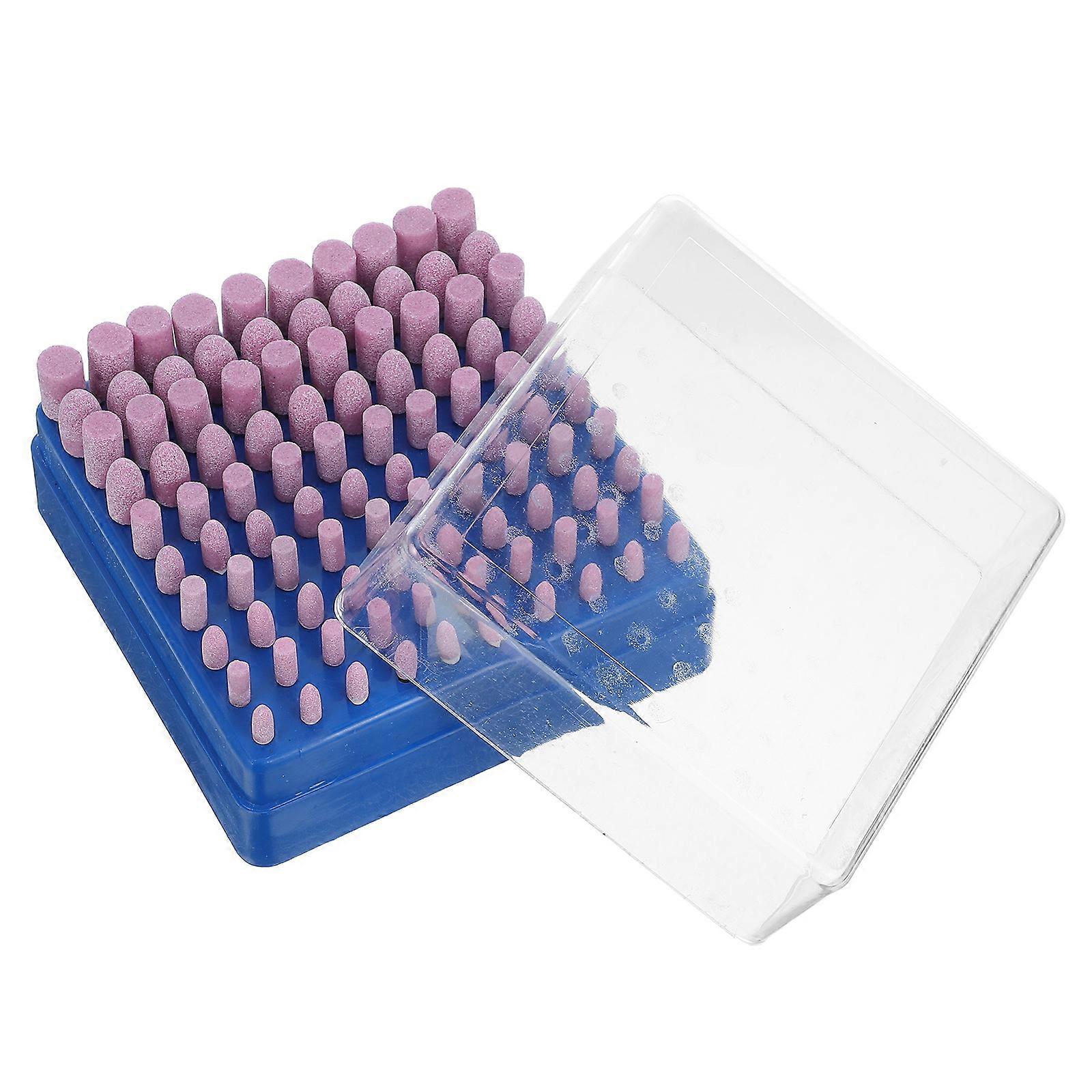 Grinding Head Red Corundum Mounted Stone Set for Crafting Use 100Pcs