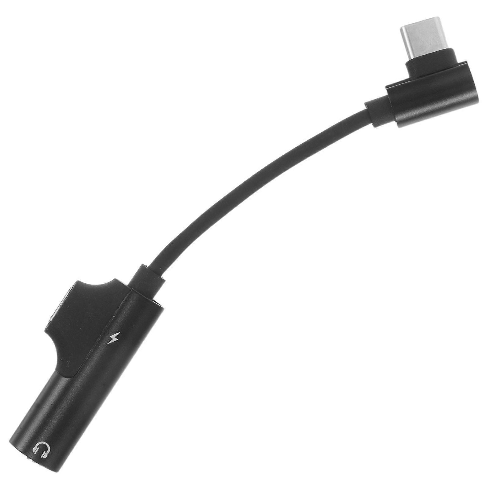Black Type- Adapter for Charging and Audio Splitter