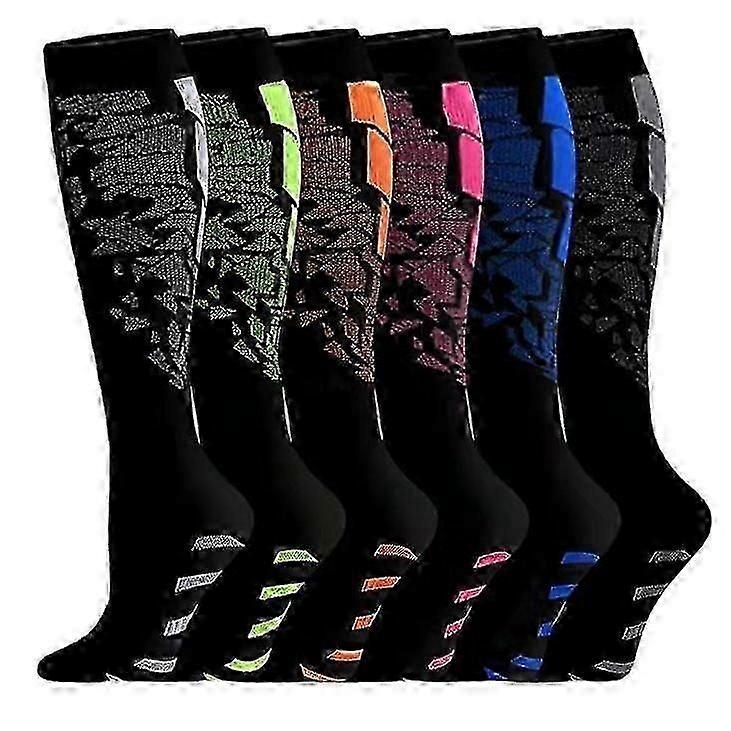 6 Pairs Copper Compression Socks for Women & Men