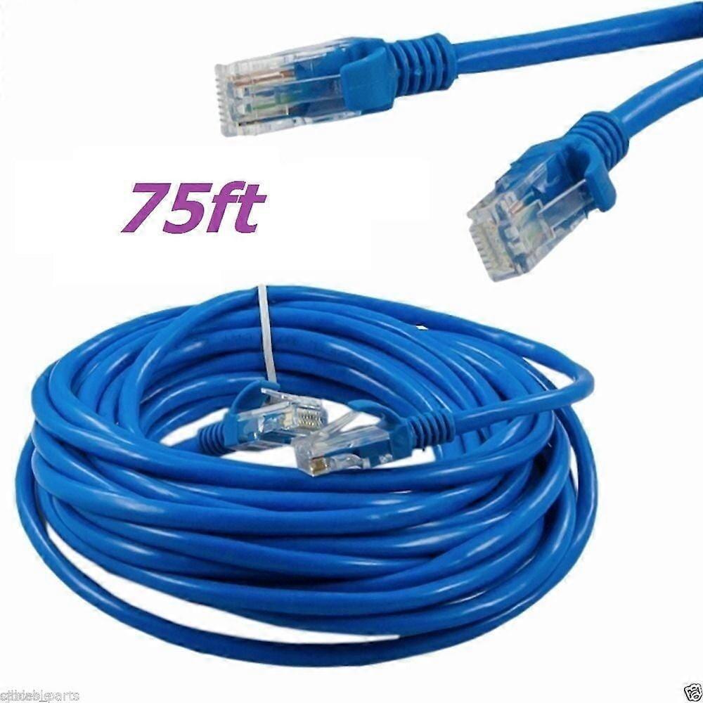 75FT 75 FT RJ45 CAT5 CAT 5 HIGH SPEED ETHERNET LAN NETWORK BLUE PATCH CABLE