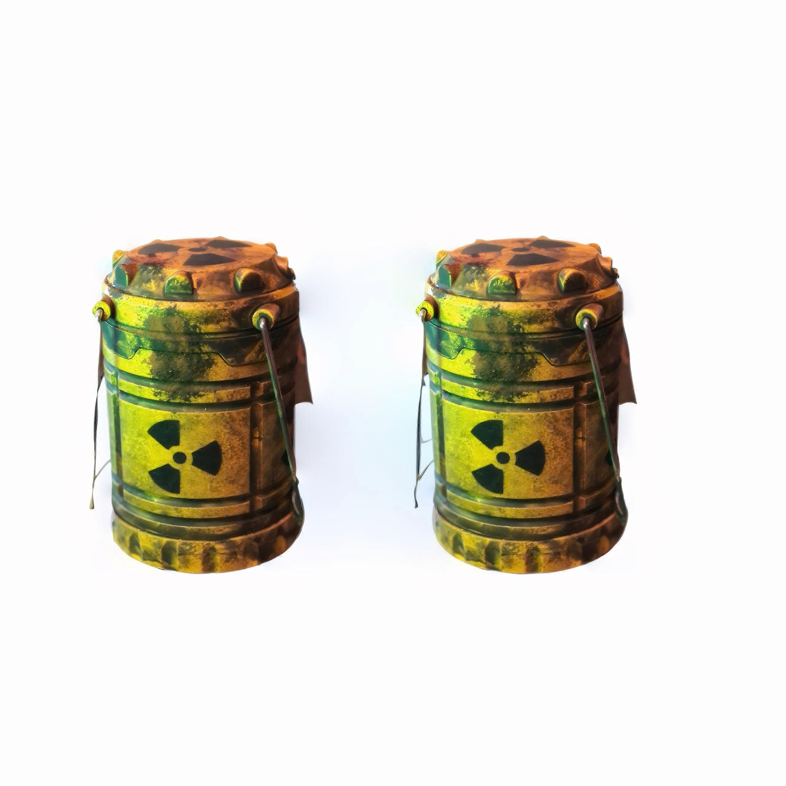 Camping Lantern with Postapocalyptic Reactor Design, Battery Powered LED Light for Camping Decor