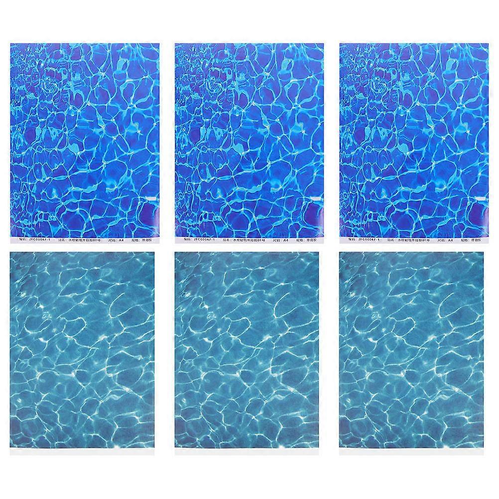 Water Effect Sheet Artificial Stream for DIY 6Pcs Micro Landscape Model Materials